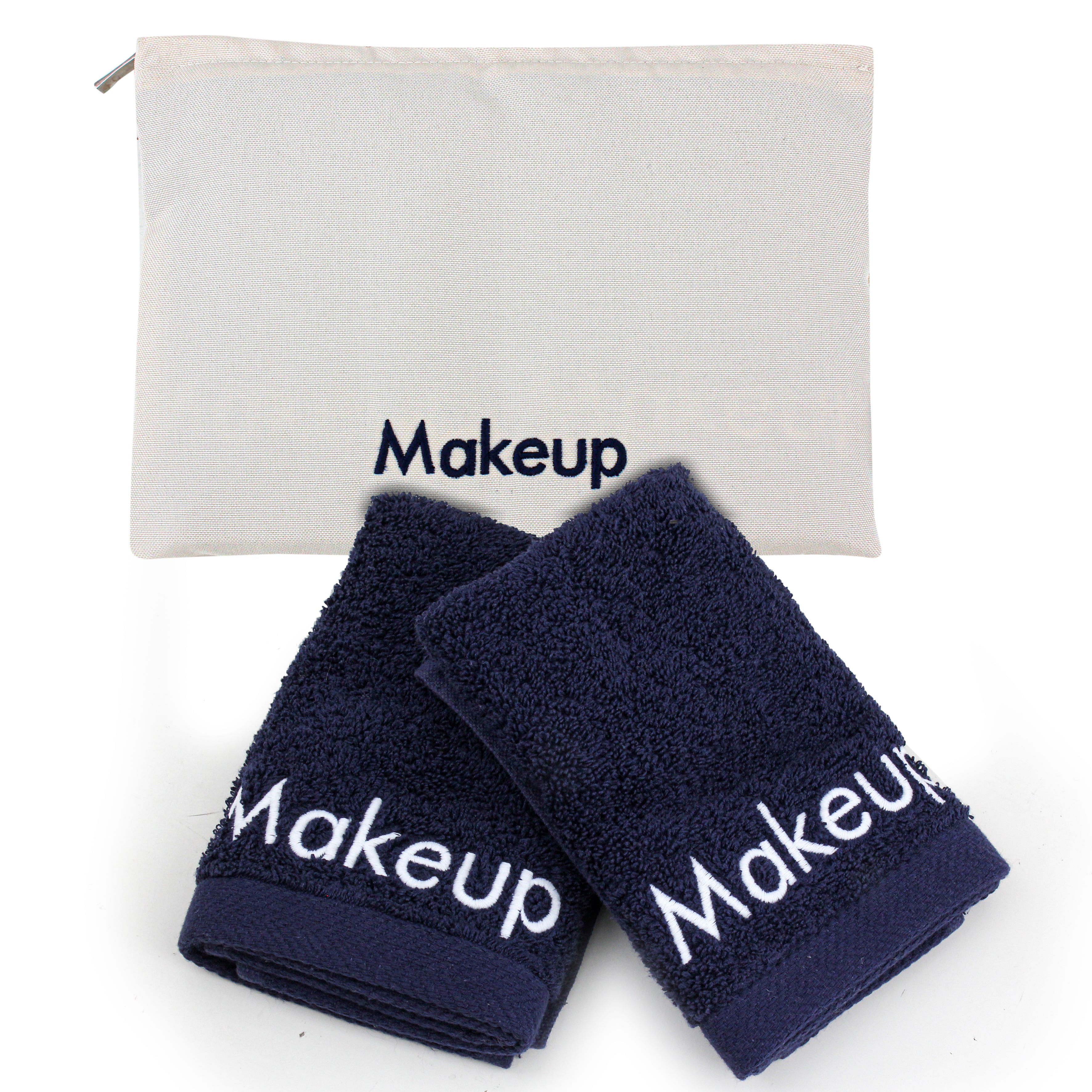 Navy Makeup Towel