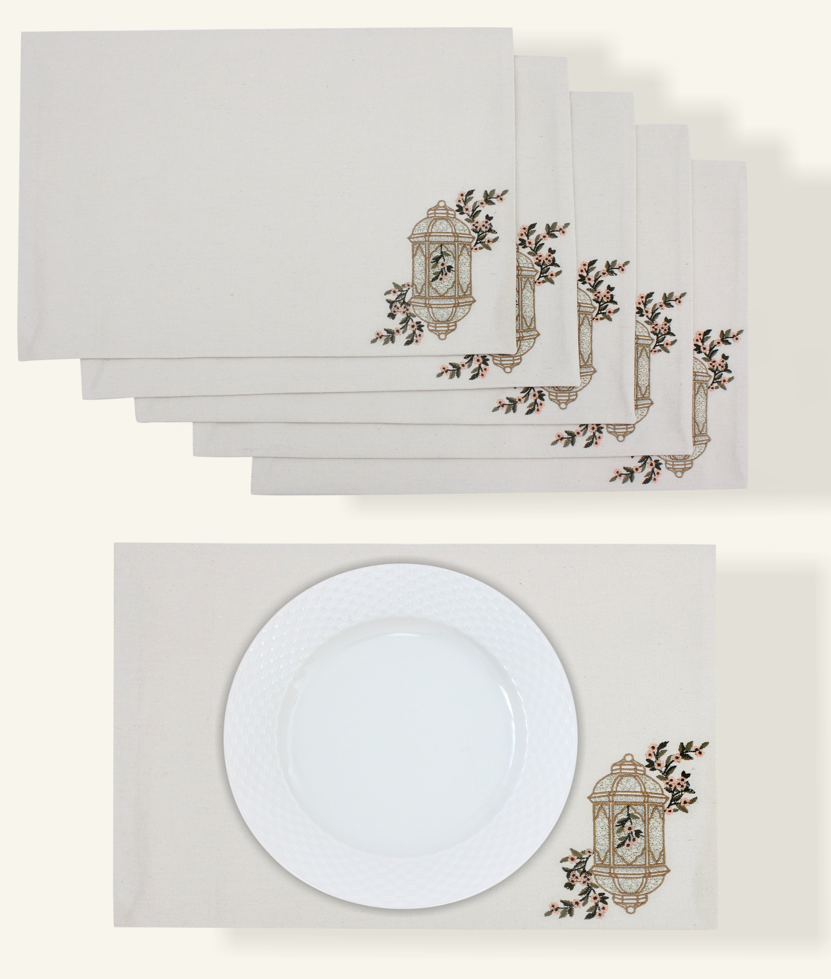 Blooming Lantern Placemat Set