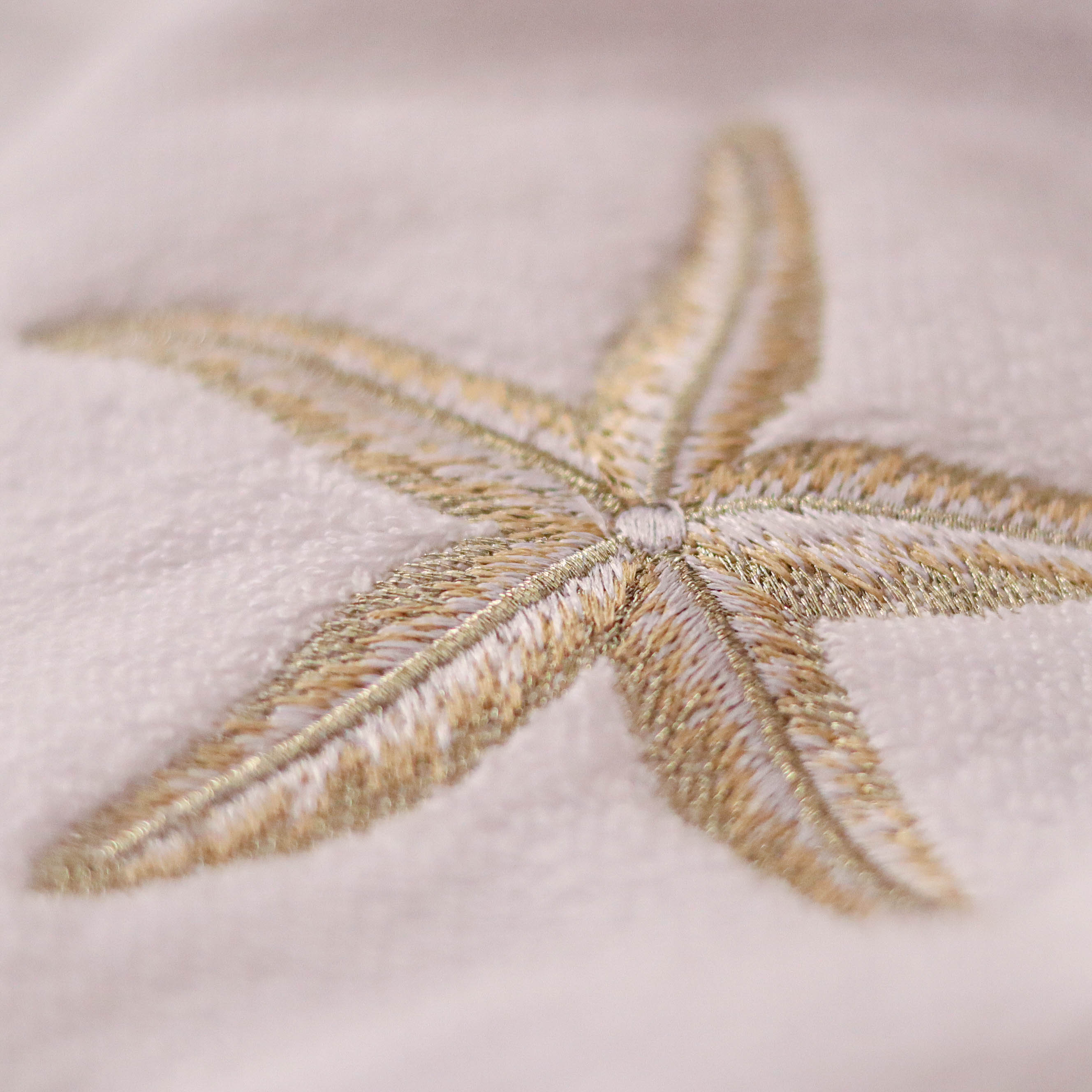 Gold Starfish Guest Towels Set