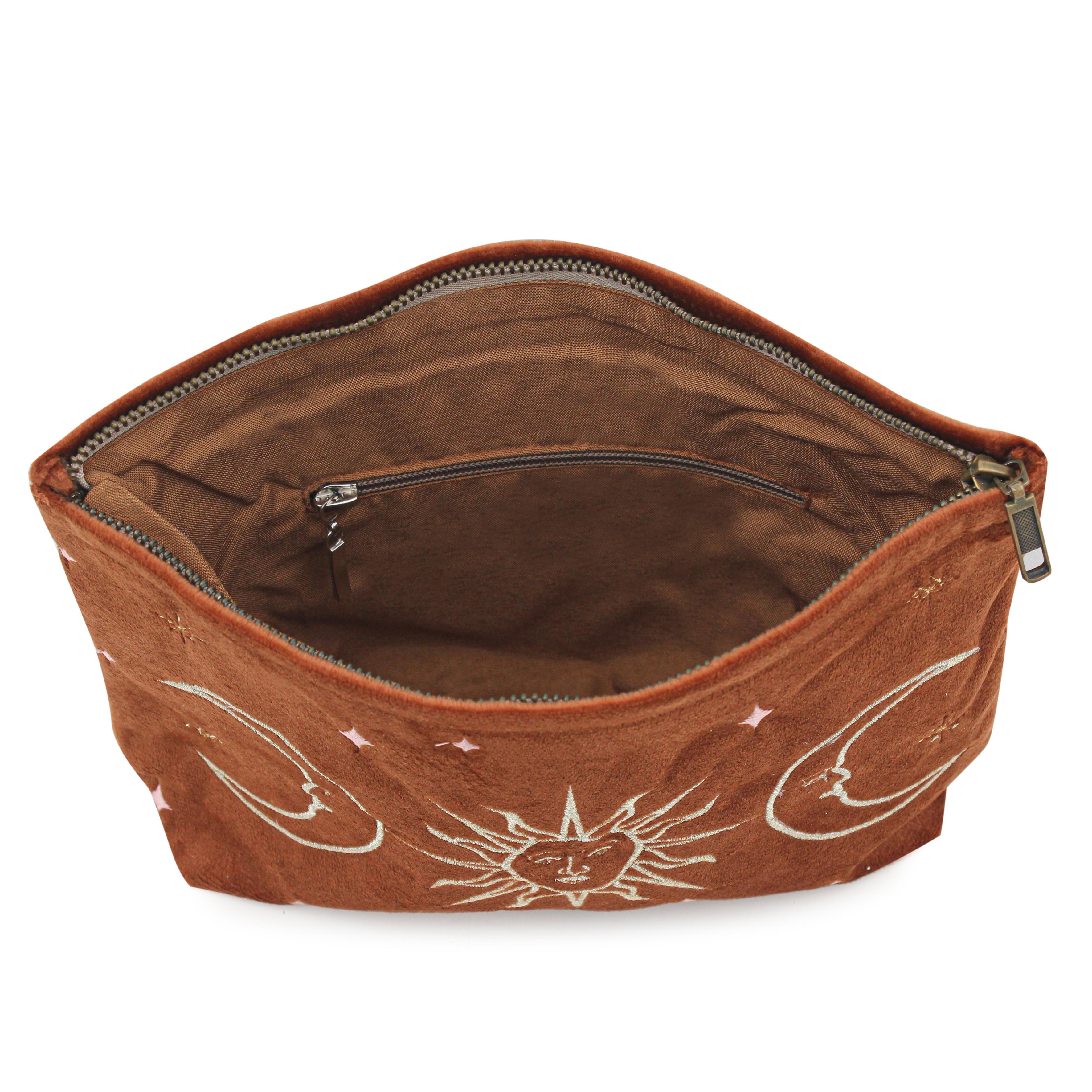 Burnt Orange Velvet Soleil Pouch