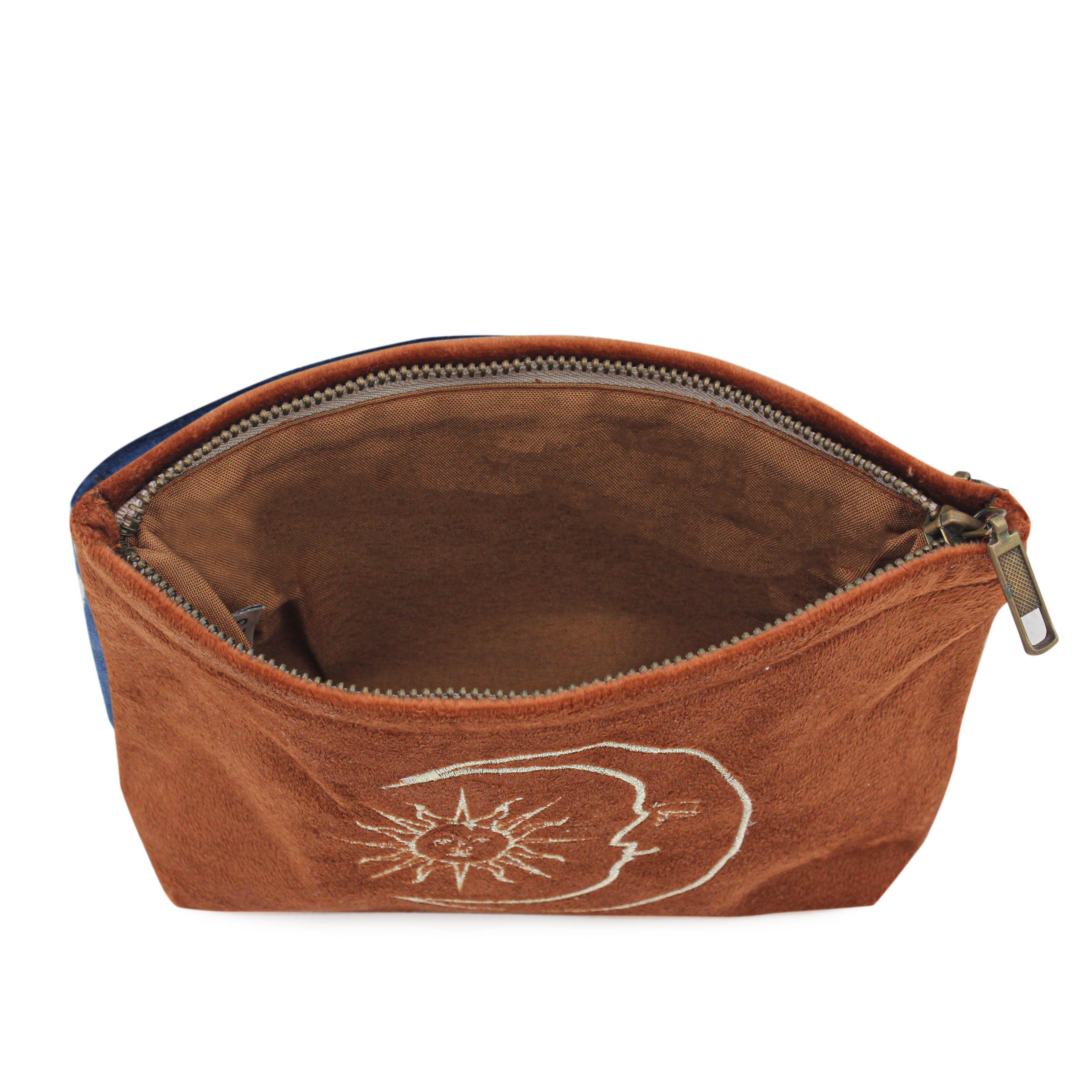 Burnt Orange Velvet Soleil Pouch