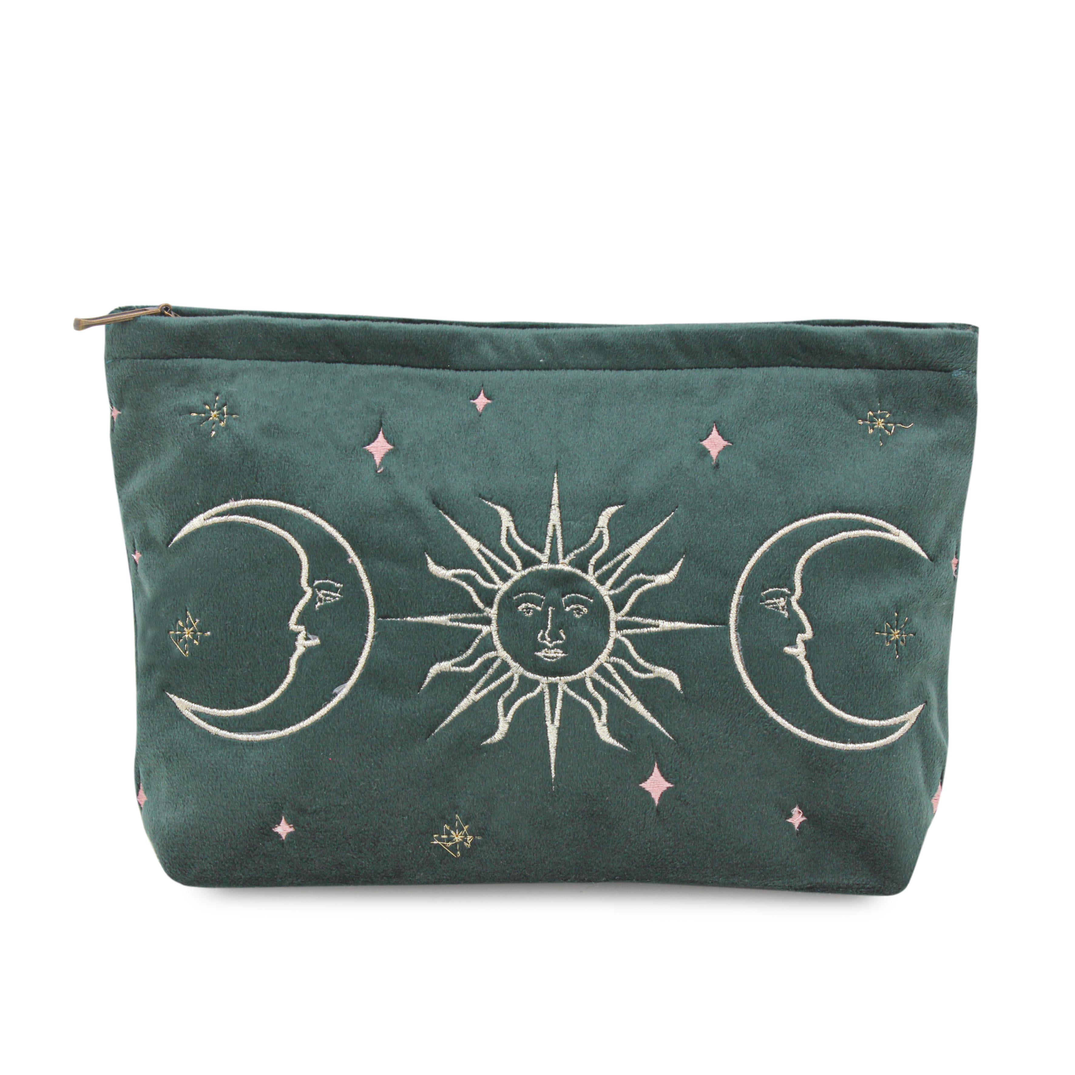 Emerald Velvet Soleil Pouch