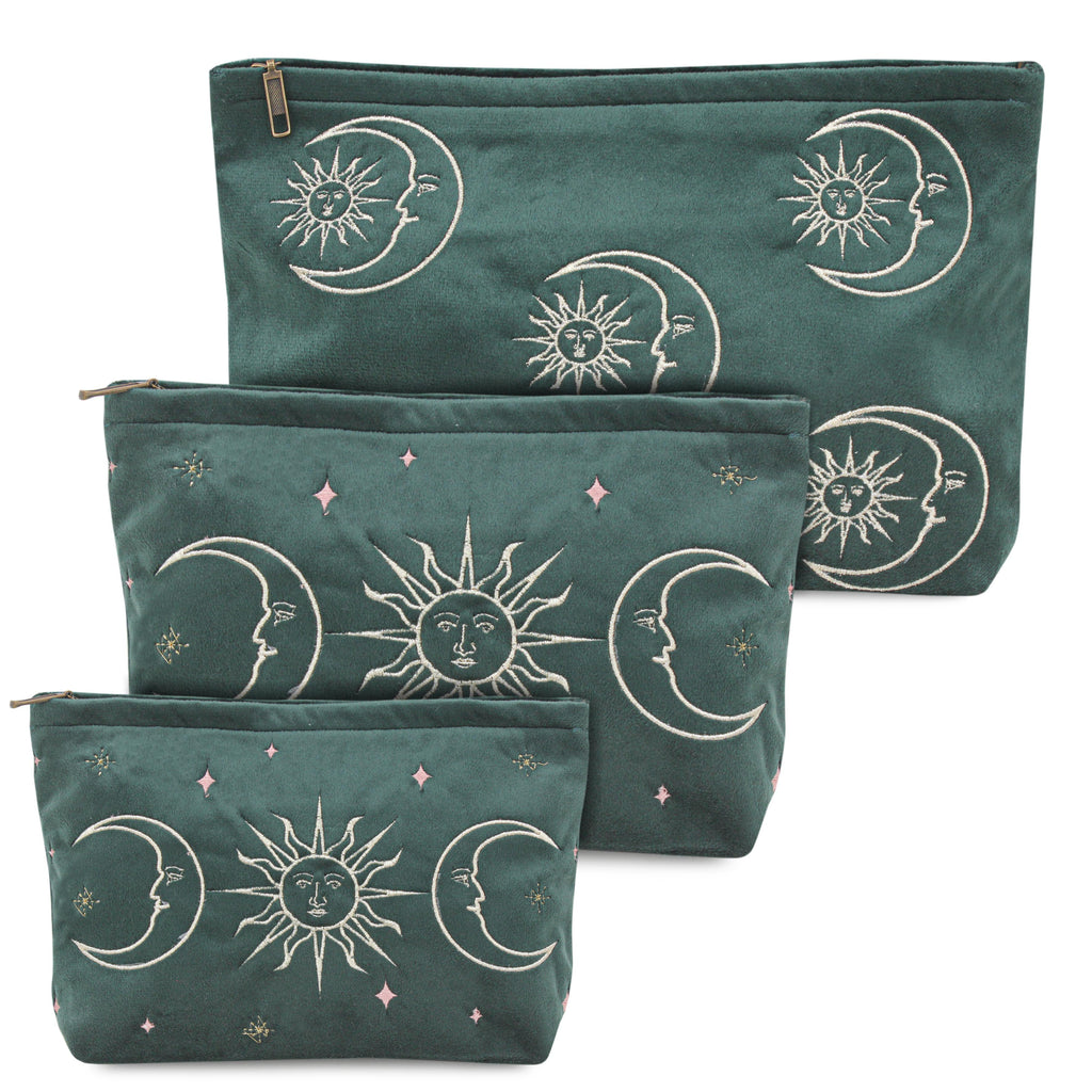 Emerald Velvet Soleil Pouch