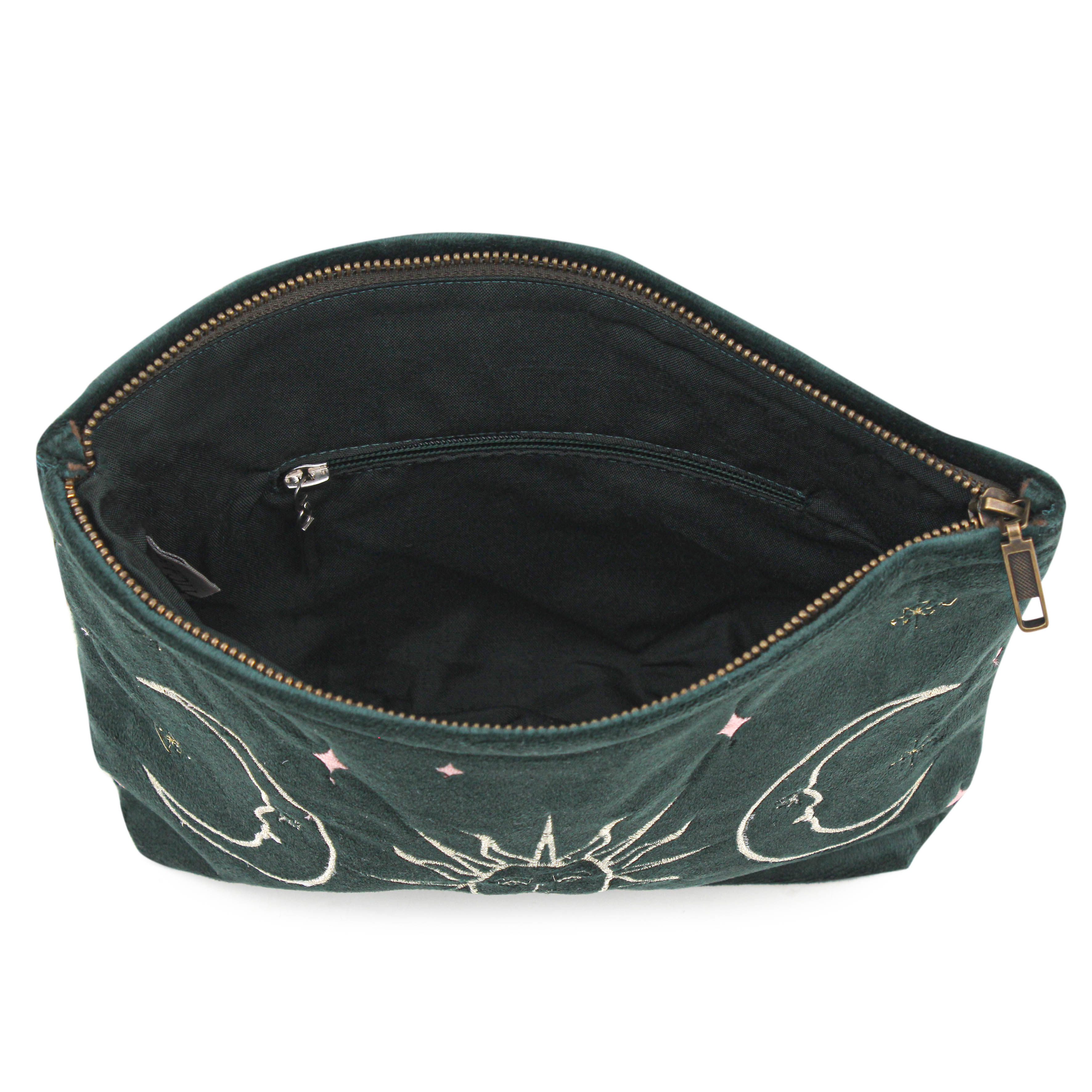 Emerald Velvet Soleil Pouch