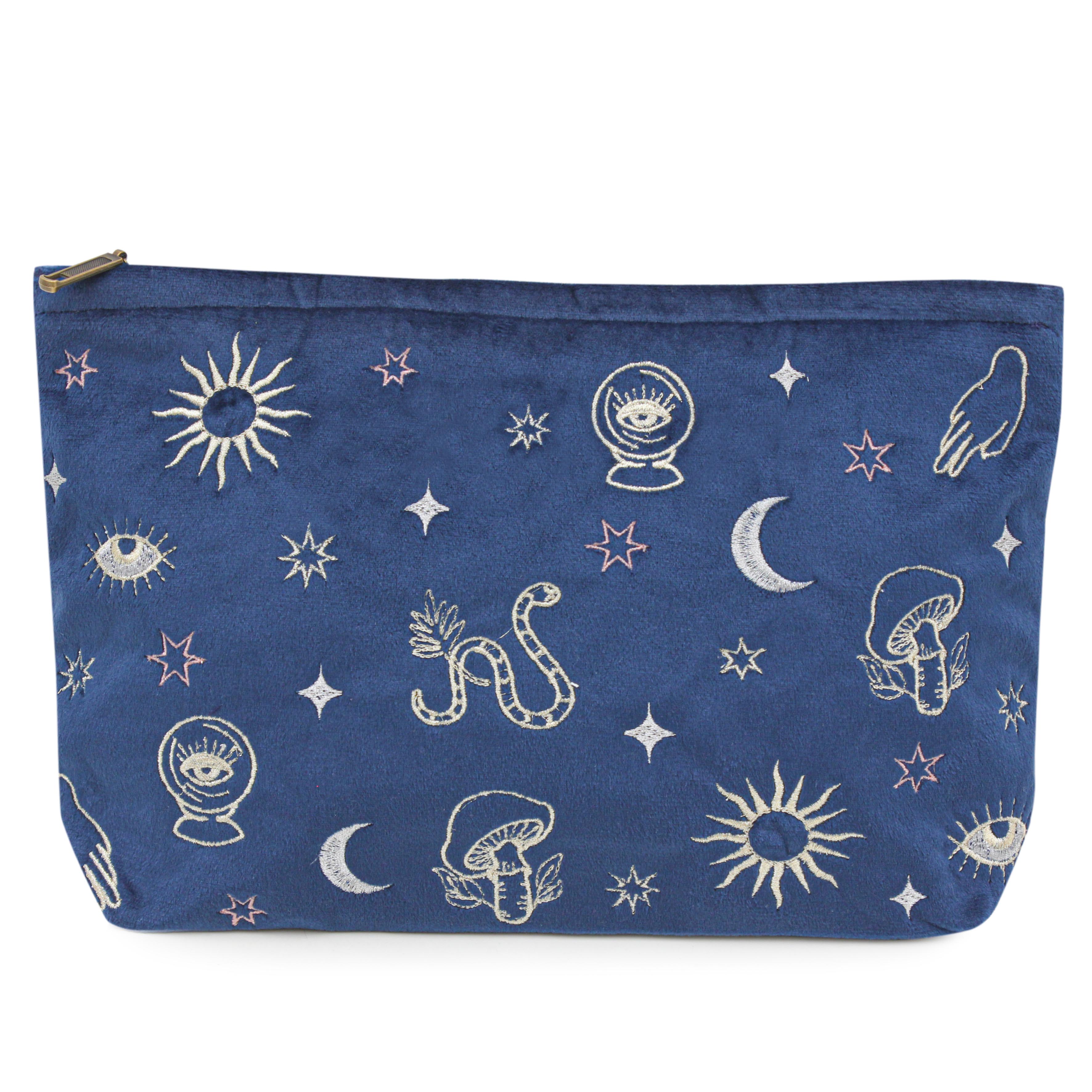 Sapphire Velvet Celestial Pouch