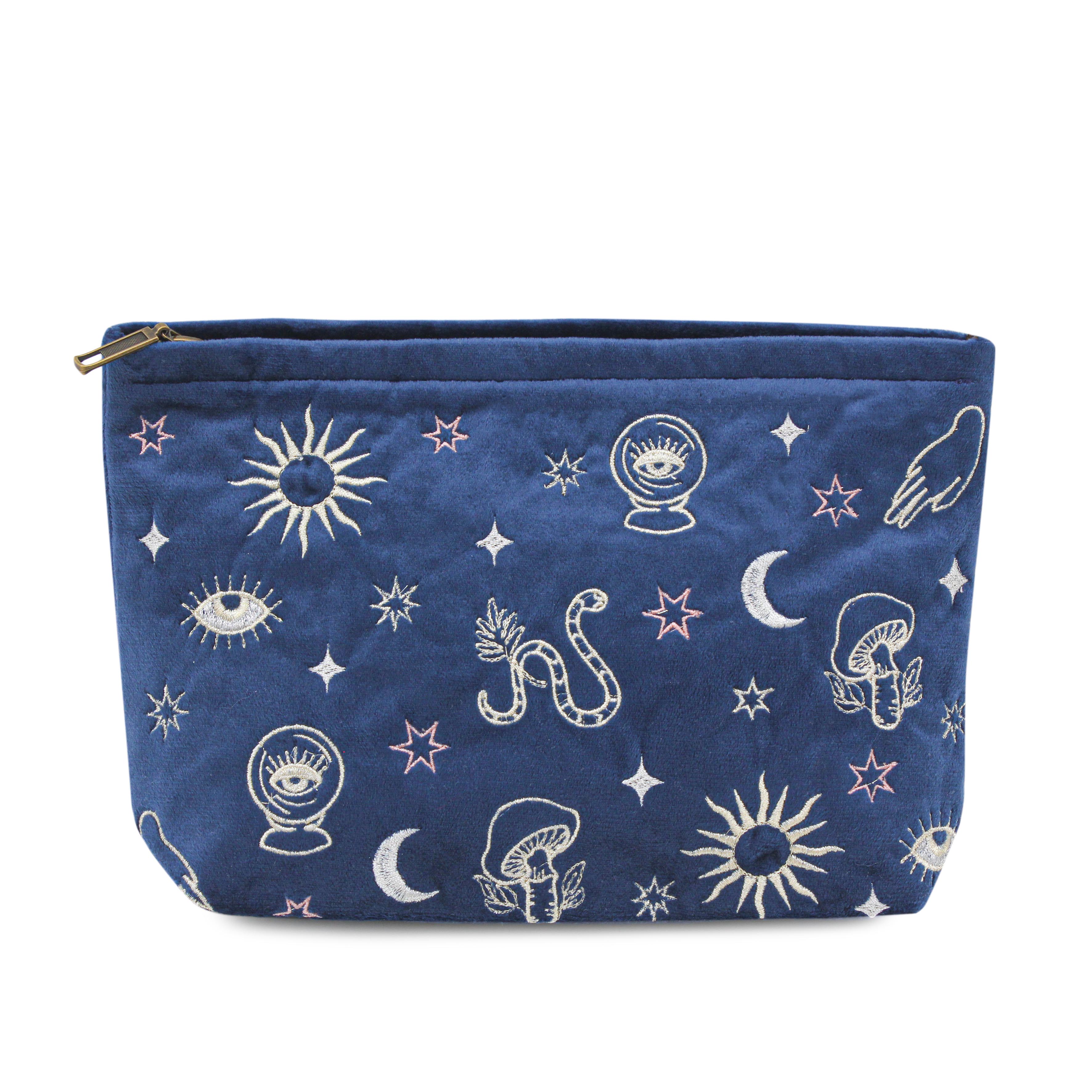 Sapphire Velvet Celestial Pouch