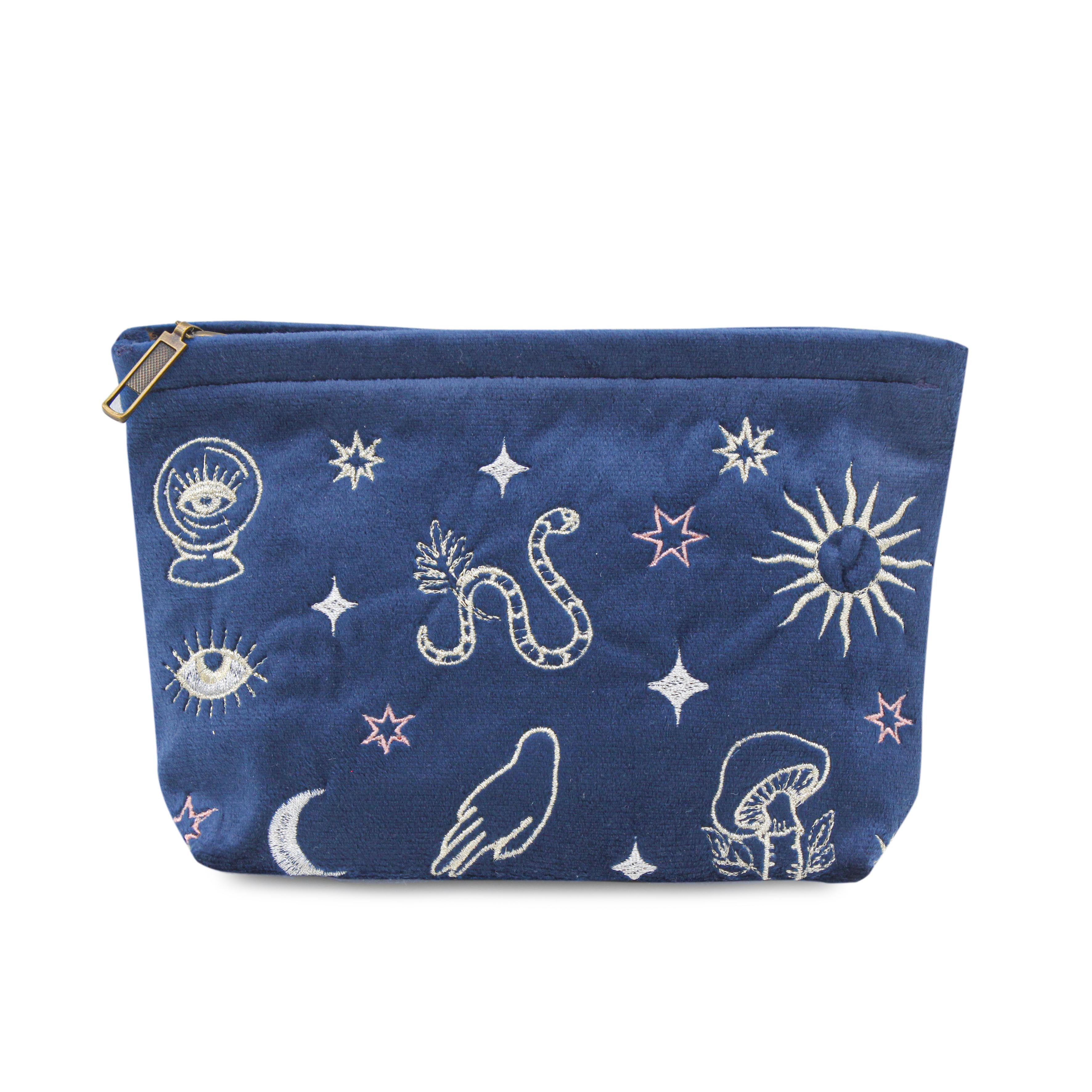 Sapphire Velvet Celestial Pouch