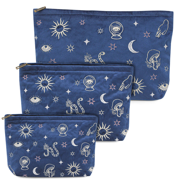 Sapphire Velvet Celestial Pouch