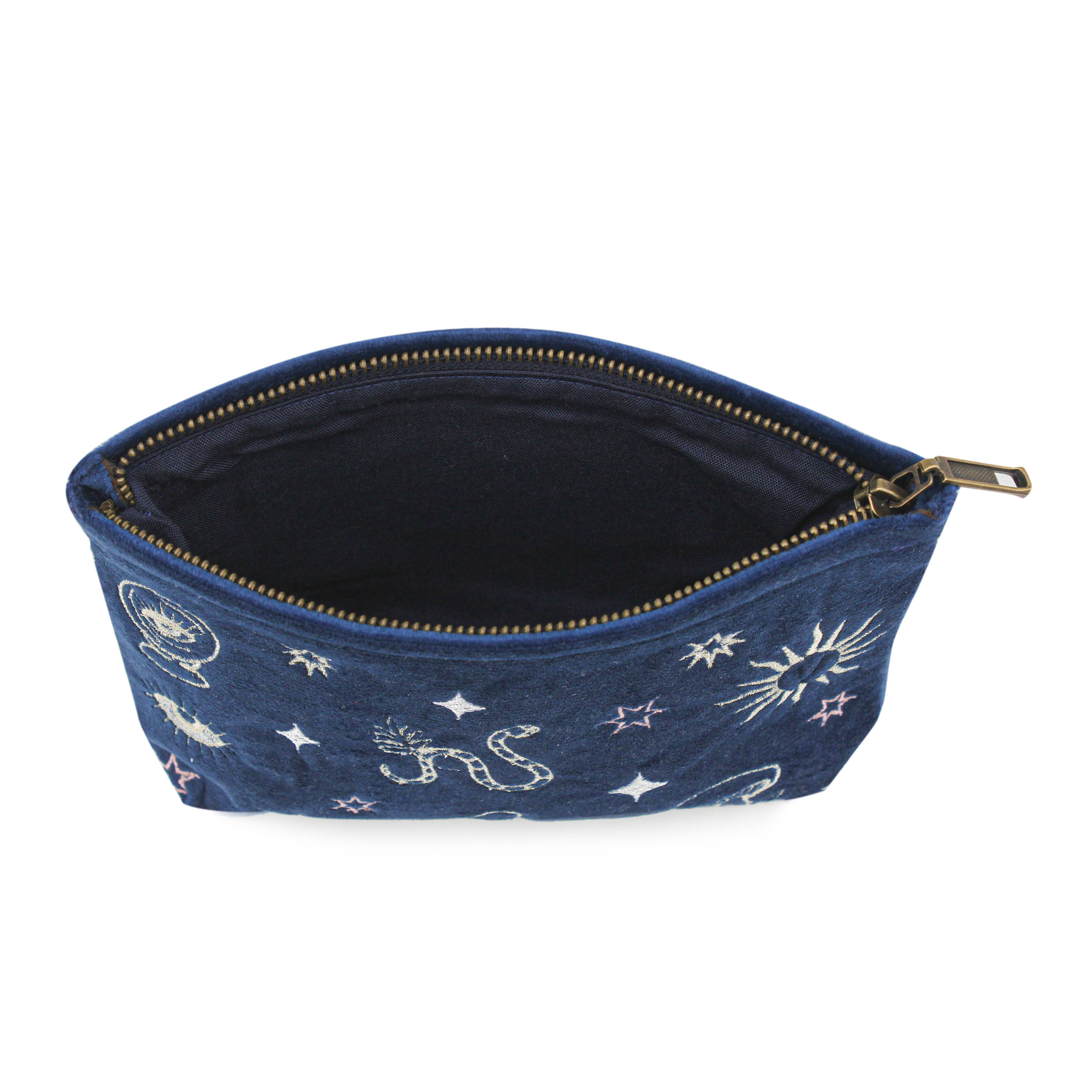 Sapphire Velvet Celestial Pouch