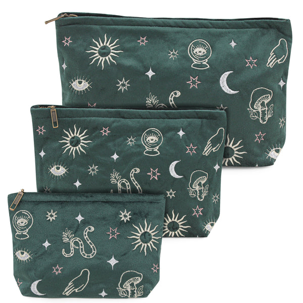 Emerald Velvet Celestial Pouch