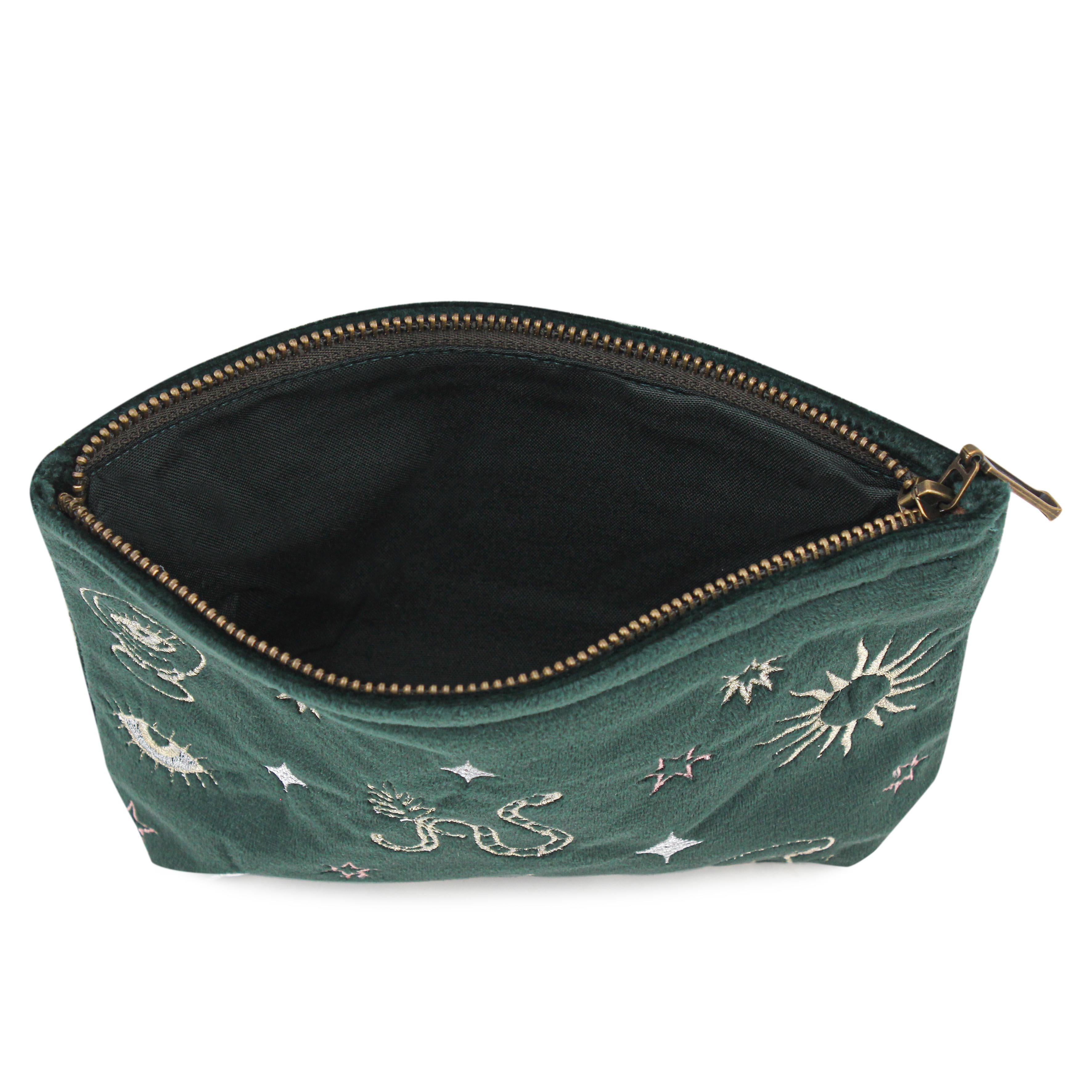 Emerald Velvet Celestial Pouch