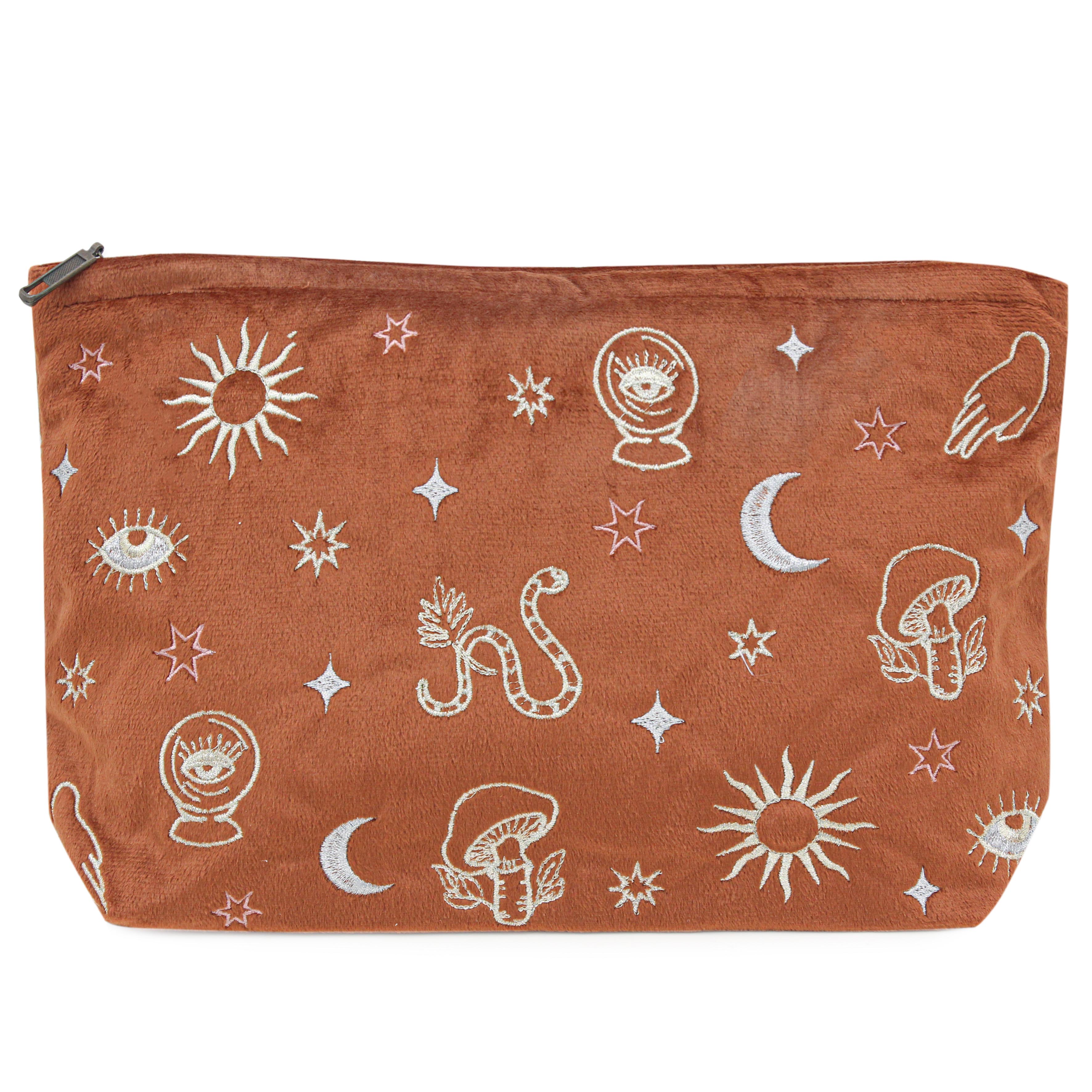 Burnt Orange Velvet Celestial Pouch