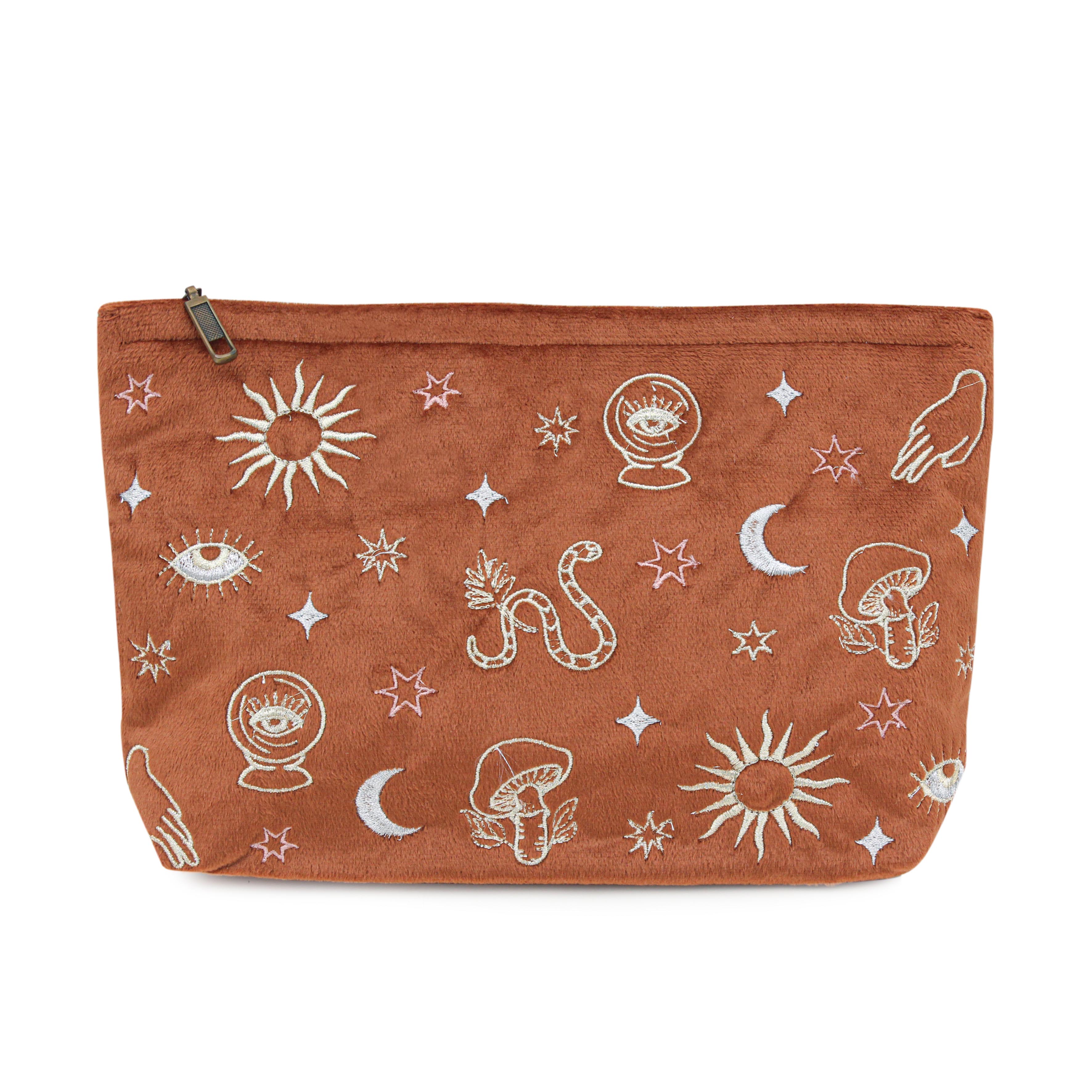 Burnt Orange Velvet Celestial Pouch