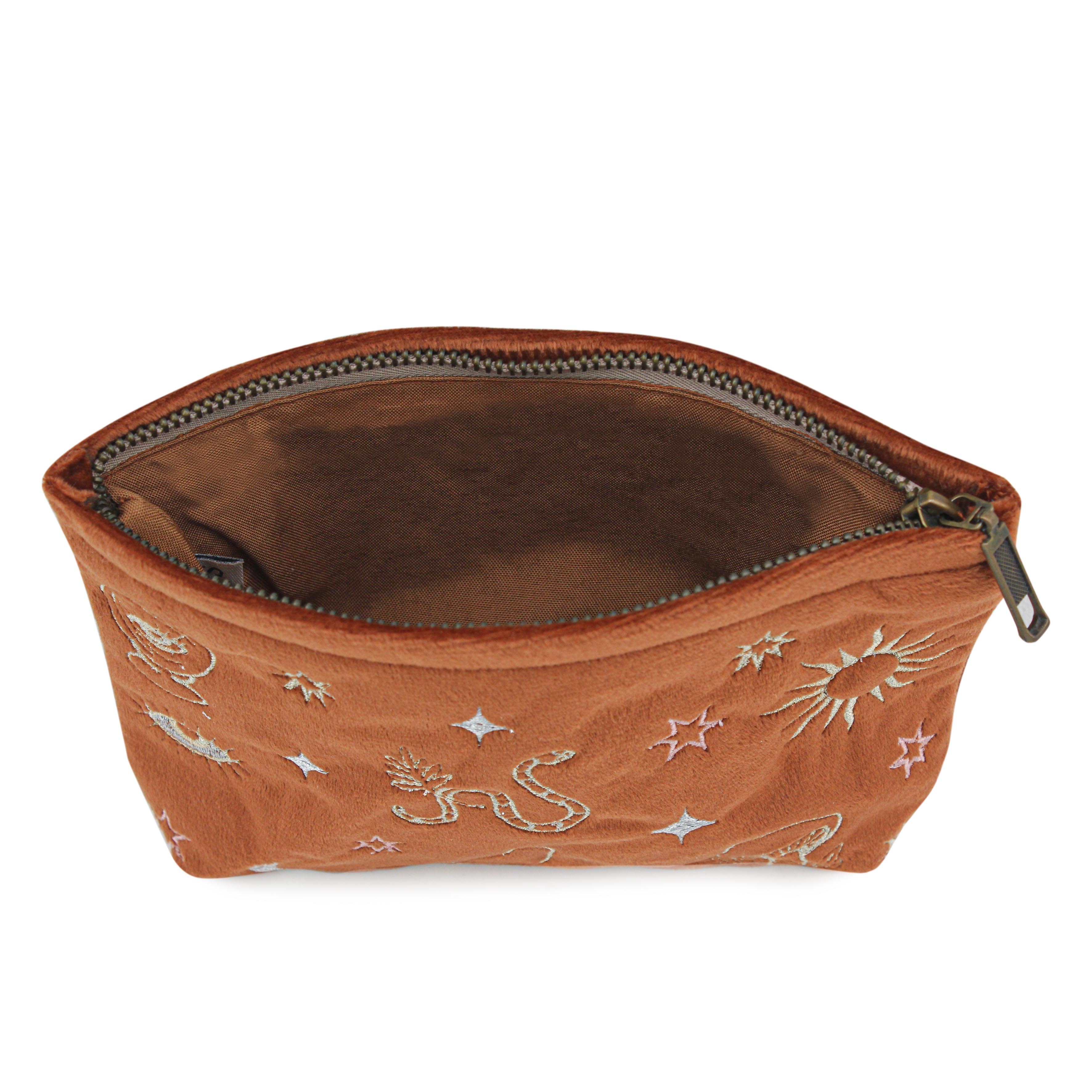 Burnt Orange Velvet Celestial Pouch