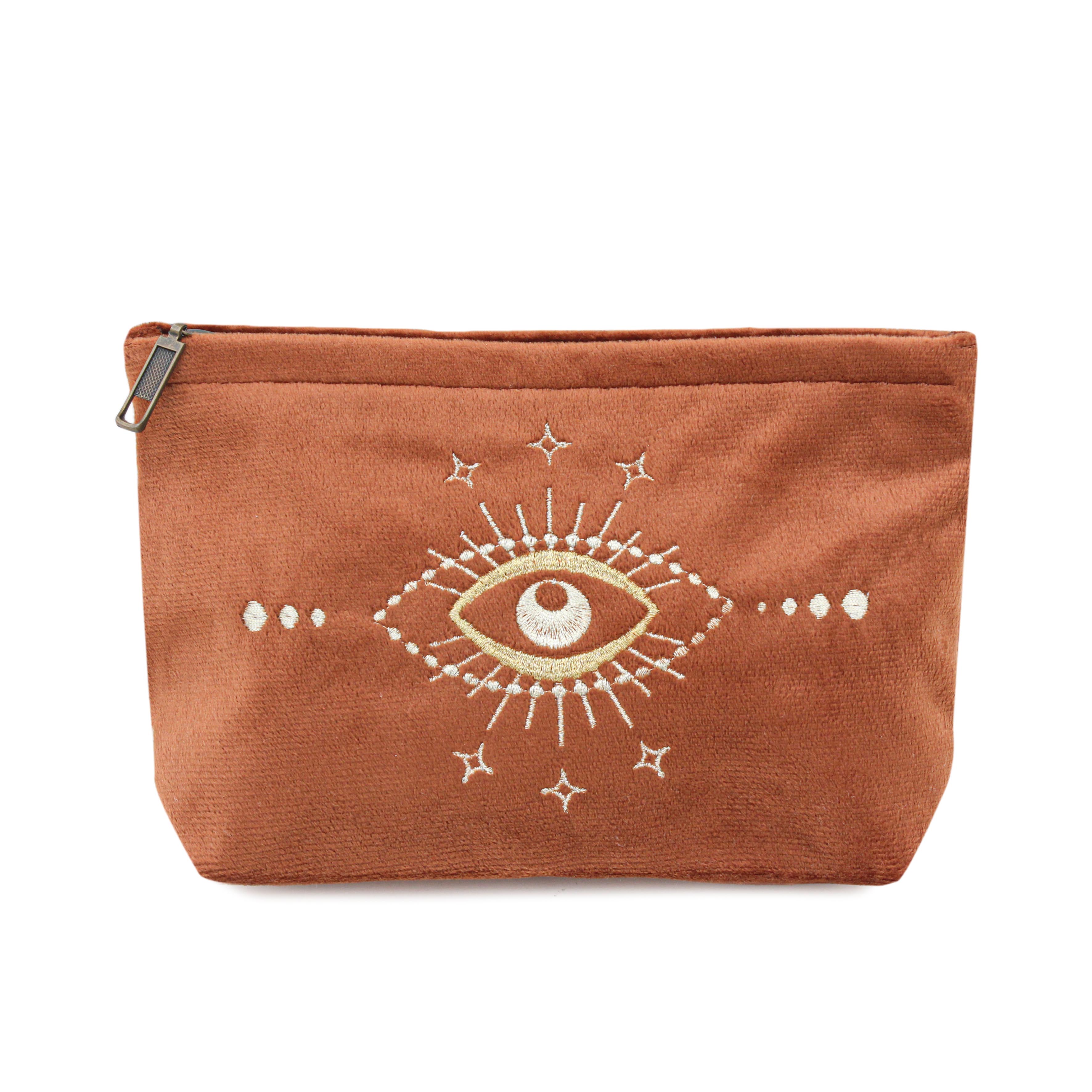 Burnt Orange Velvet Lunara Pouch