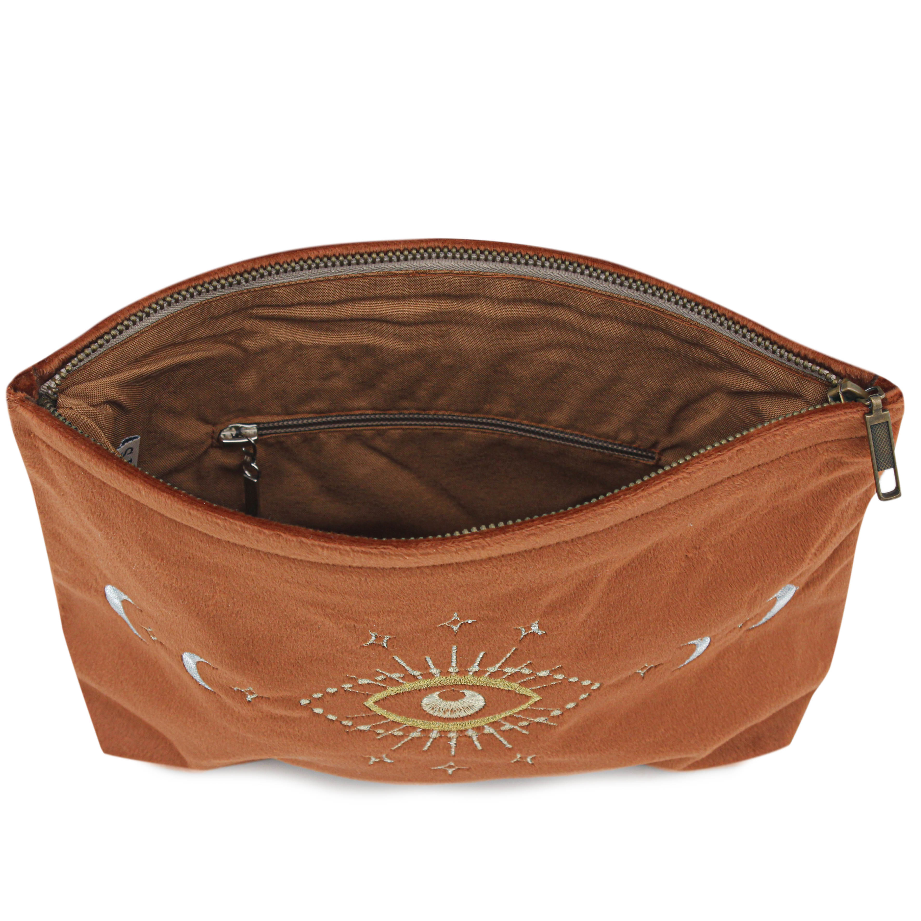 Burnt Orange Velvet Lunara Pouch