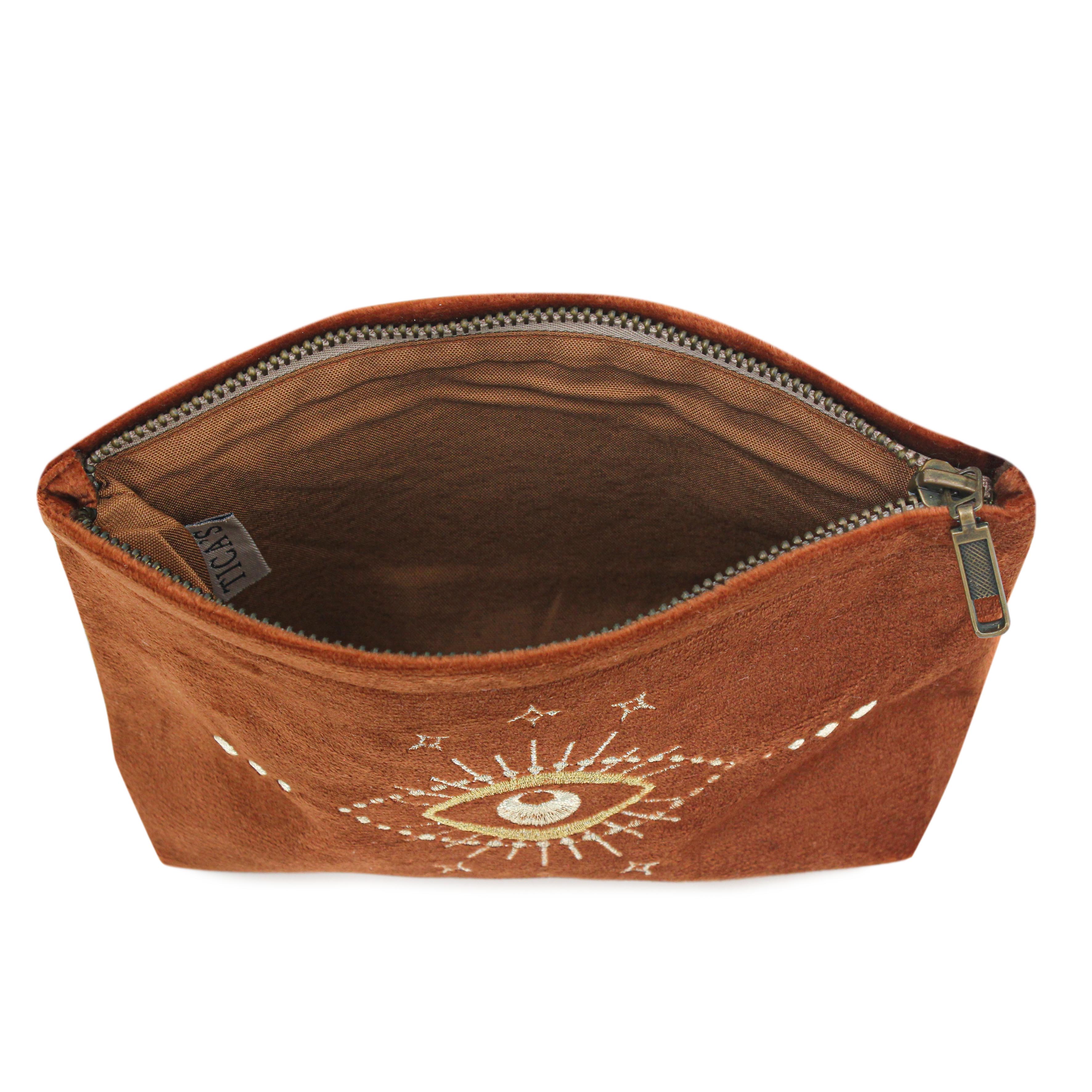 Burnt Orange Velvet Lunara Pouch