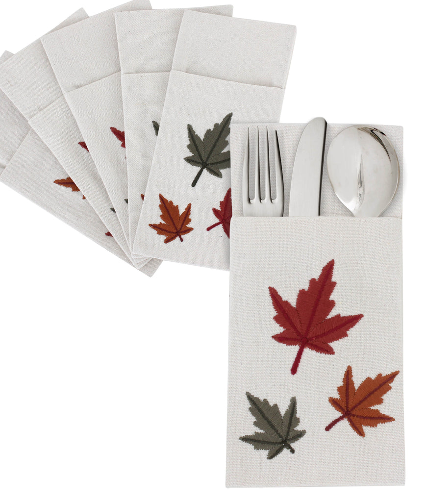 Maple Leaves Cutlery Holder Set