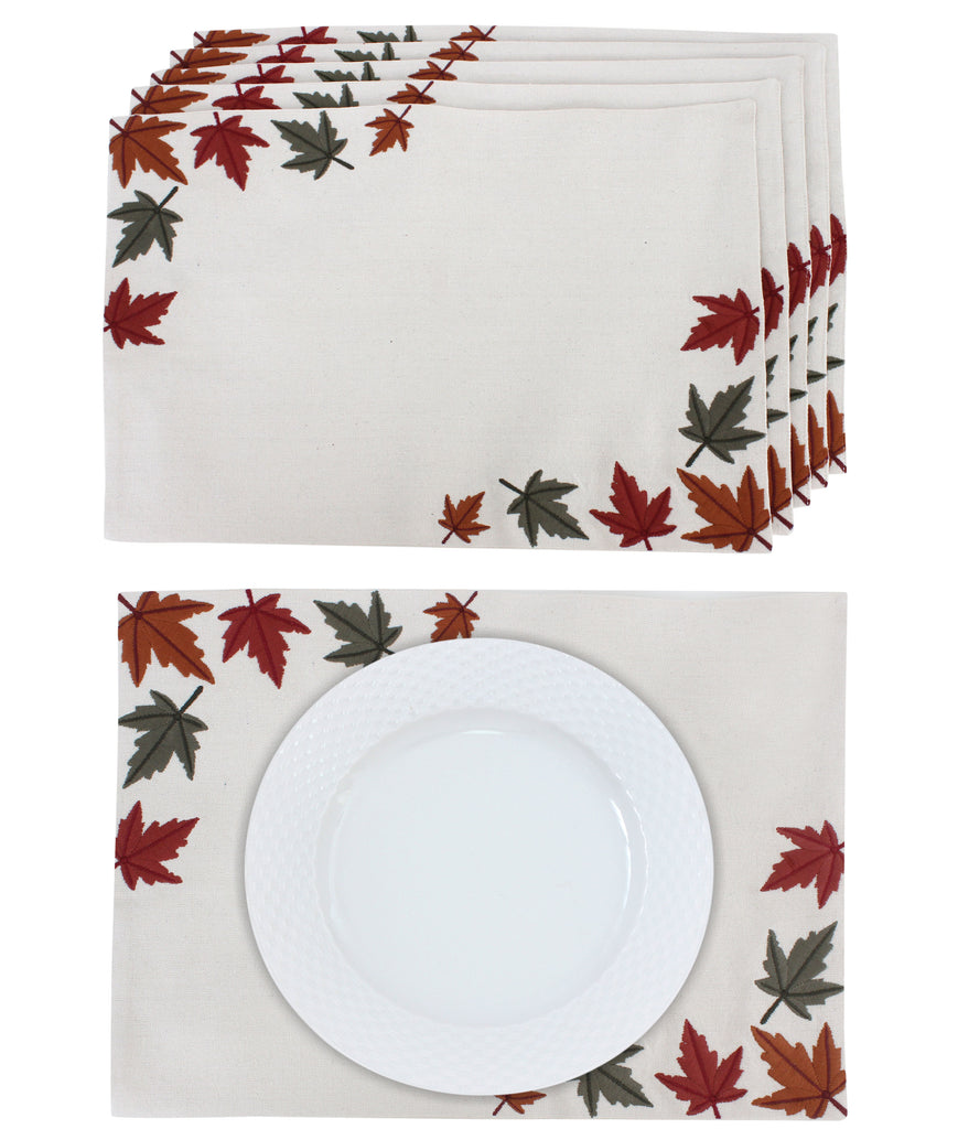 Maple Leaves Placemats Set