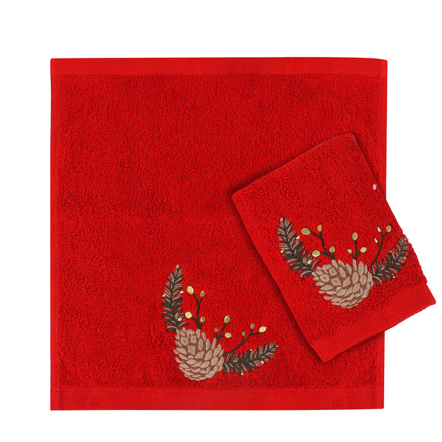 Pine Cone Blossom Guest Towels Set