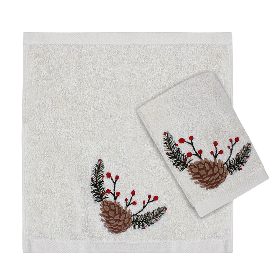 Pine Cone Blossom Guest Towels Set