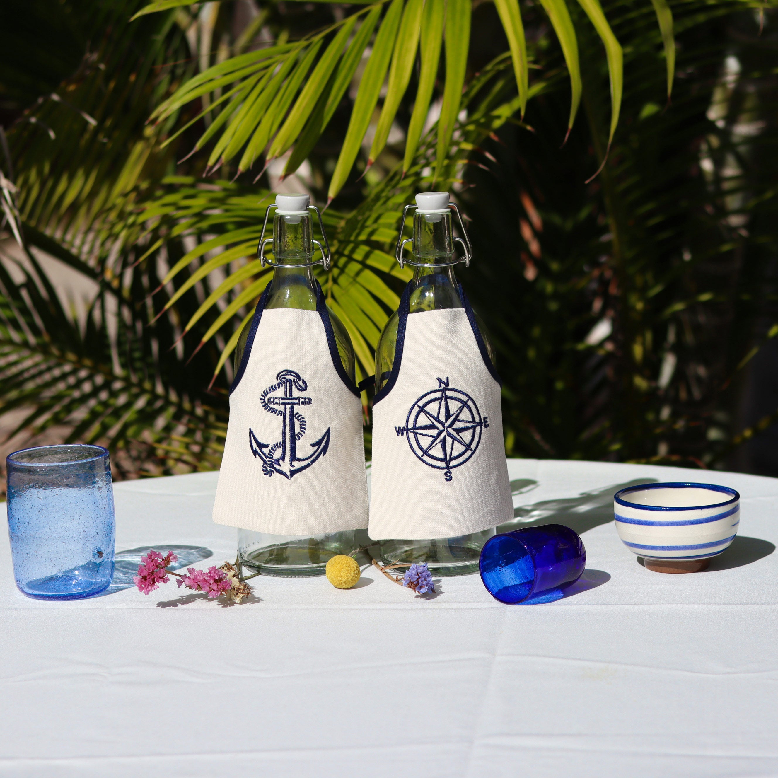 Nautical Bottle Aprons Set