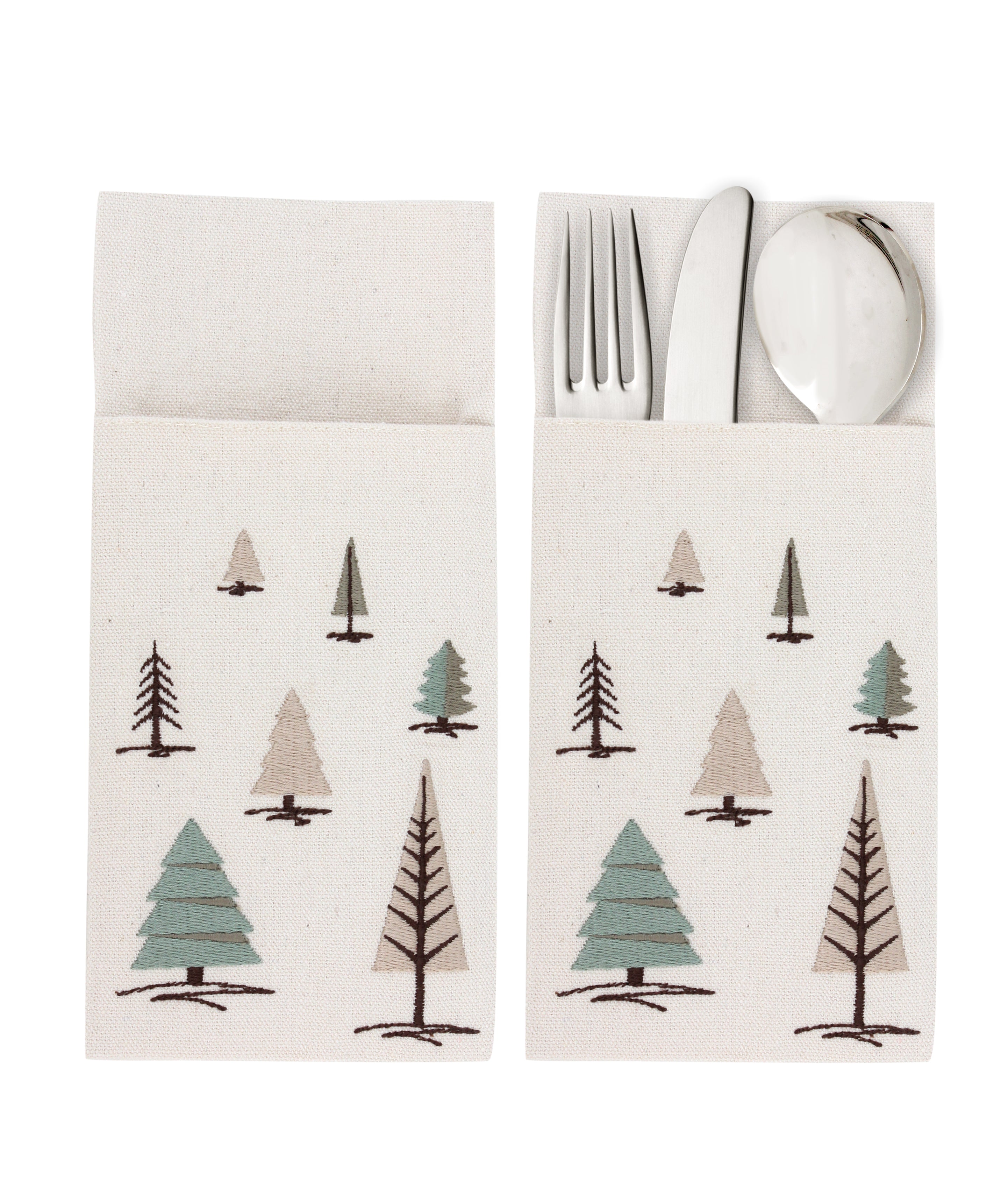 Whimsical Winter Cutlery Holder Set