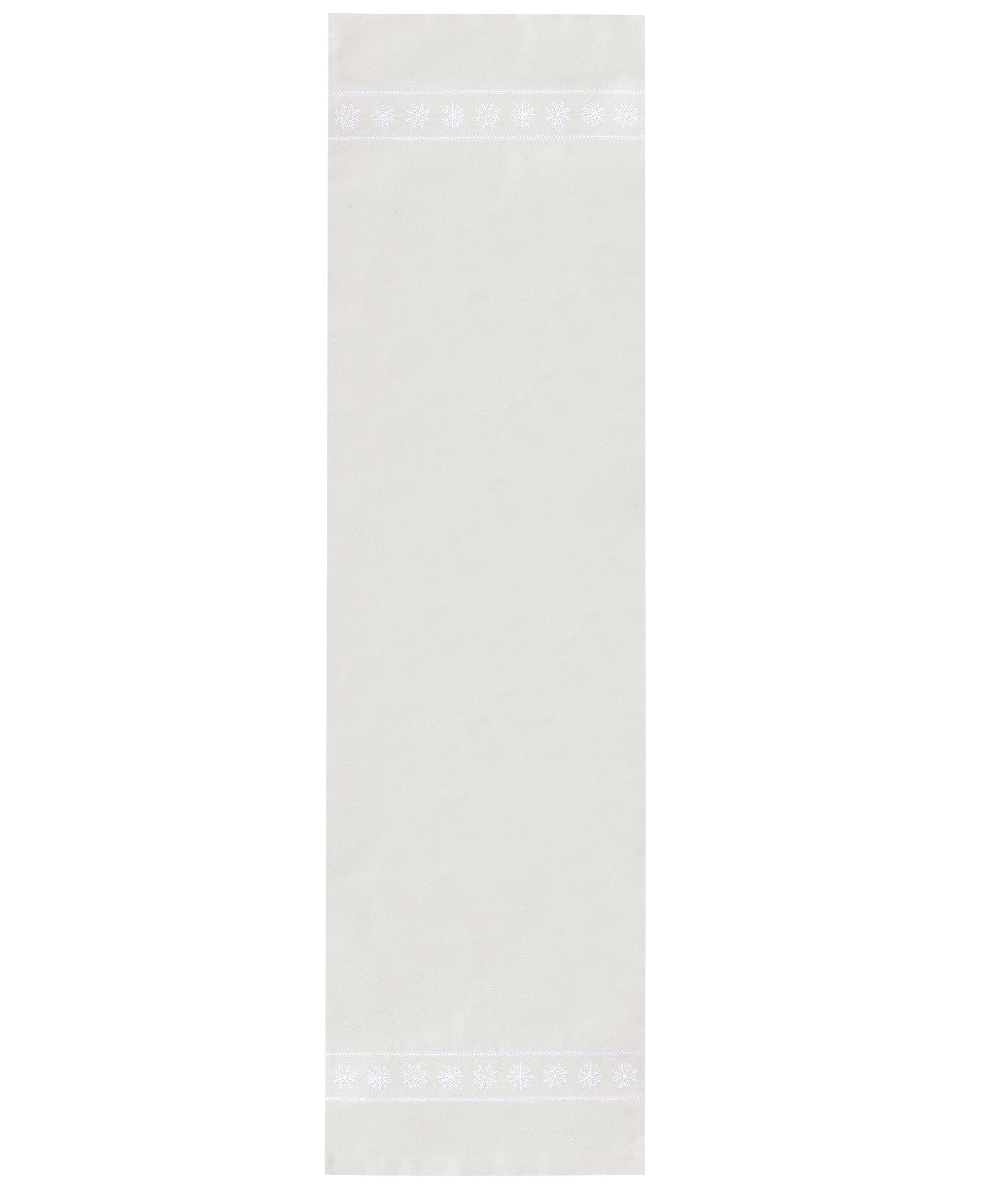 White Snowfall Table Runner