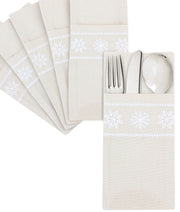 White Snowfall Cutlery Holder Set