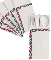Christmas Garland Cutlery Holder Set