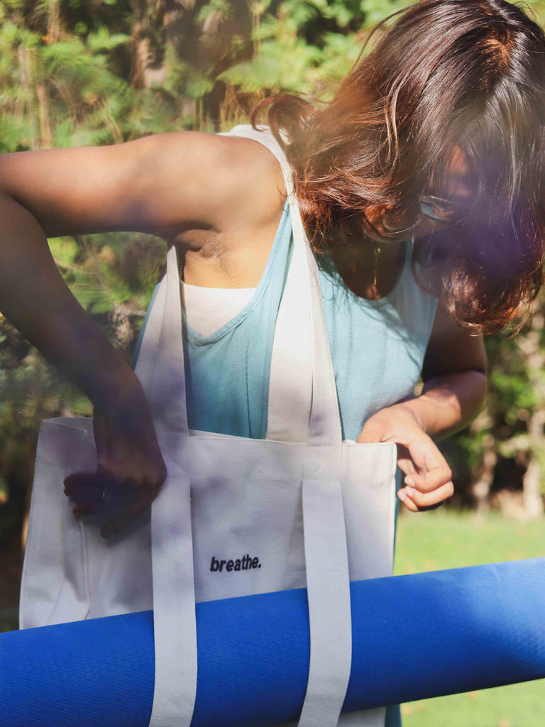 Breathe Yoga Mat Tote Bag