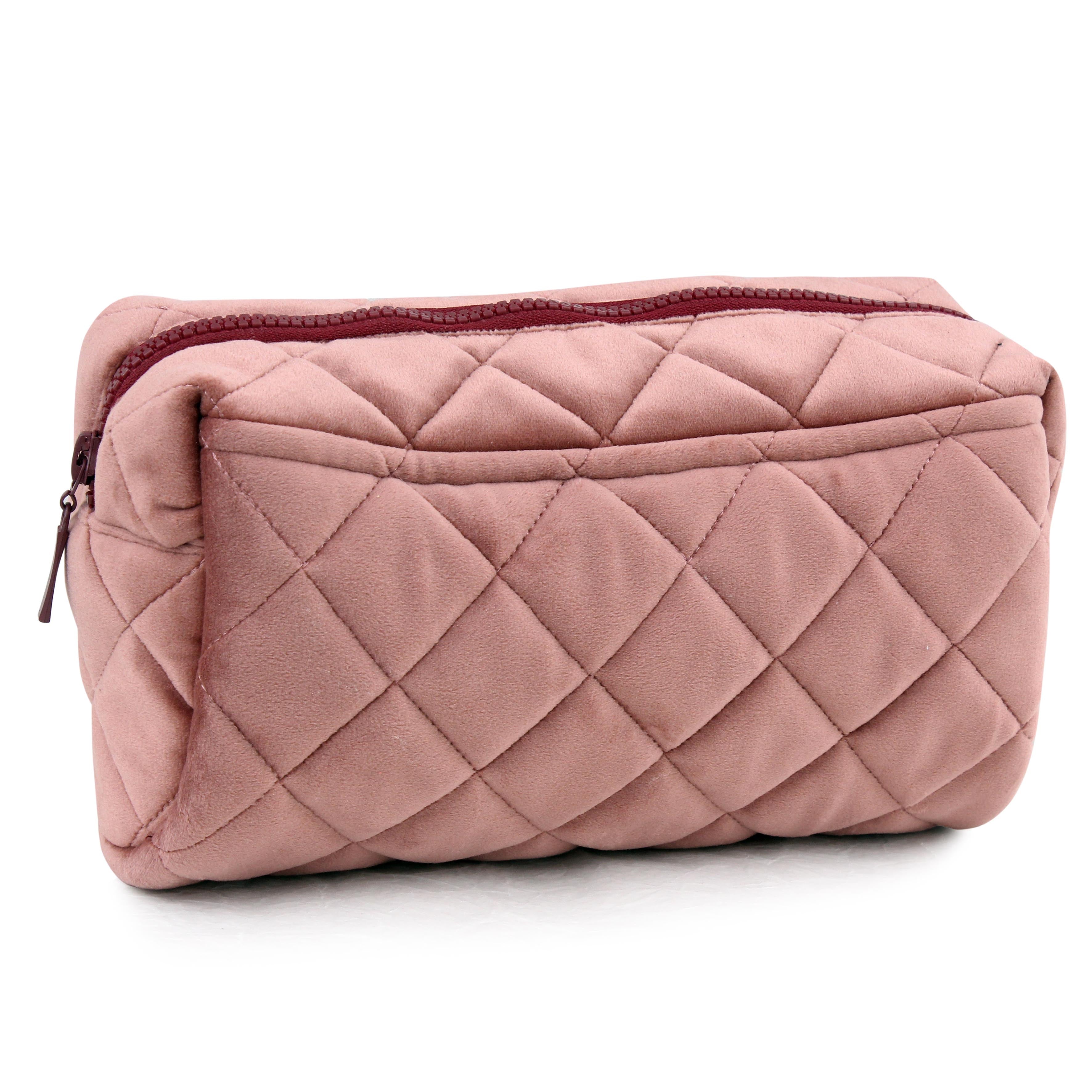 Blush Puff Velvet Pouch