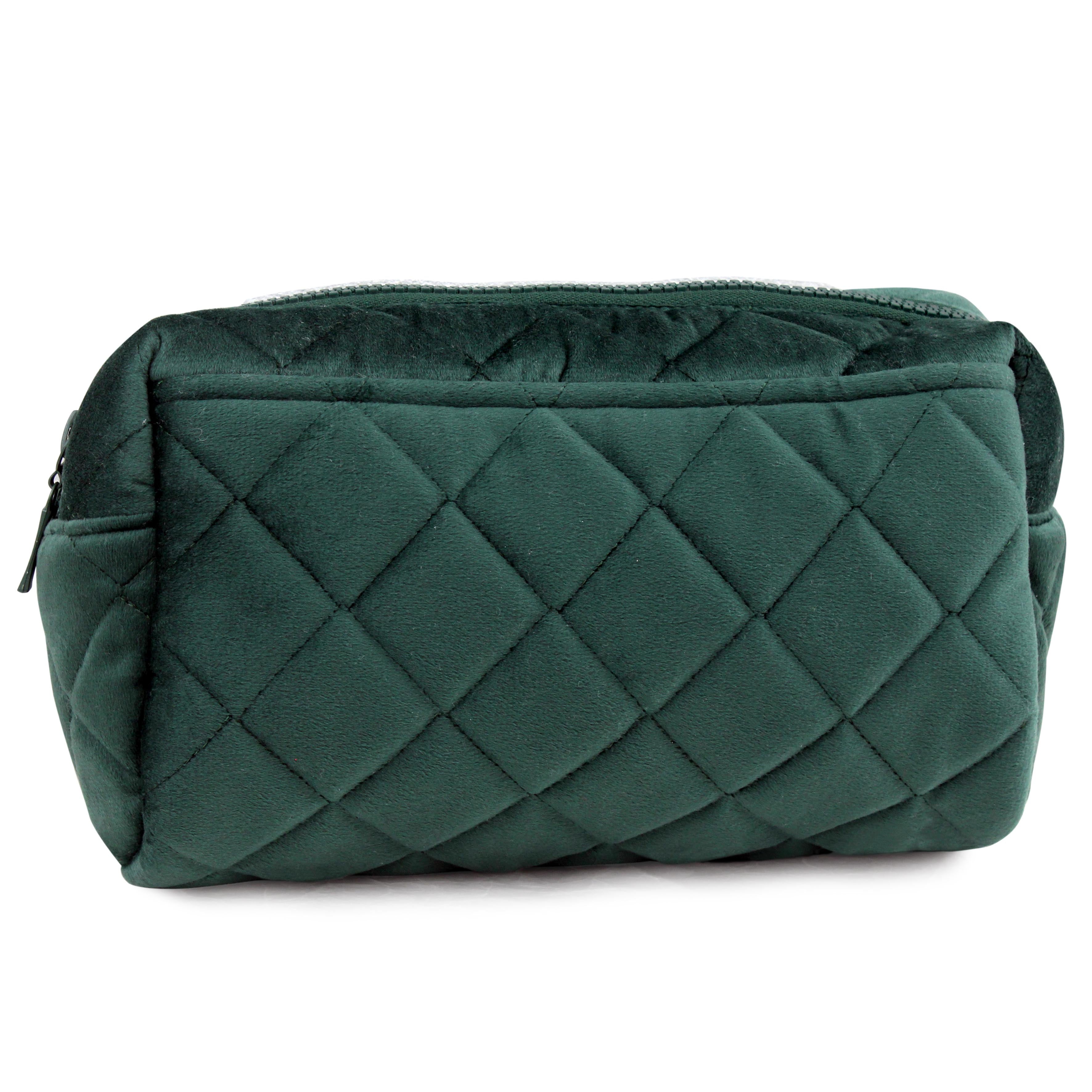 Emerald Puff Velvet Pouch