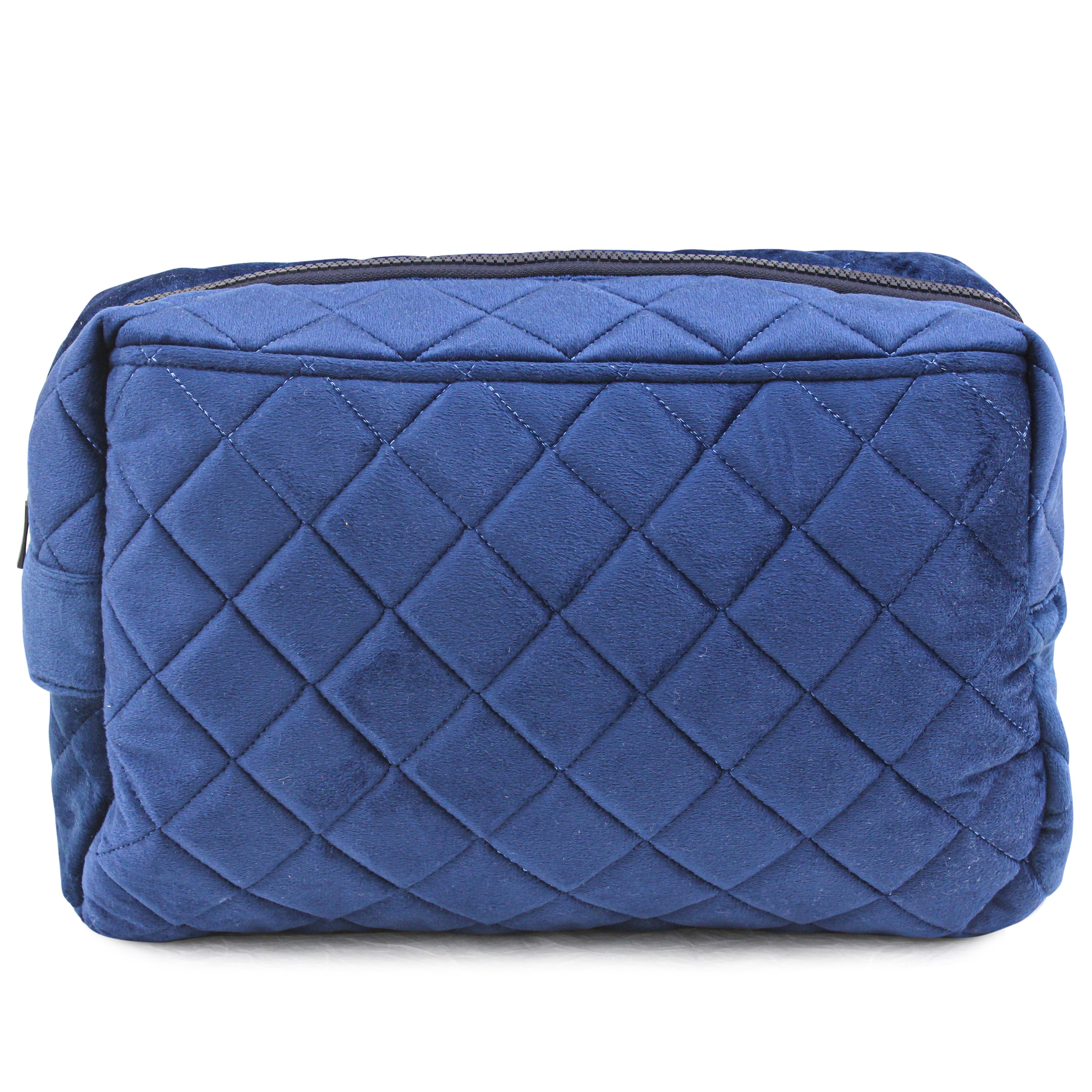 Sapphire Velvet Puff Pouch