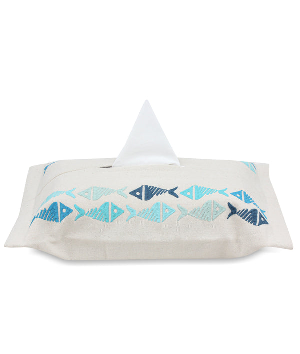 Flowing Fish Tissue Box Cover