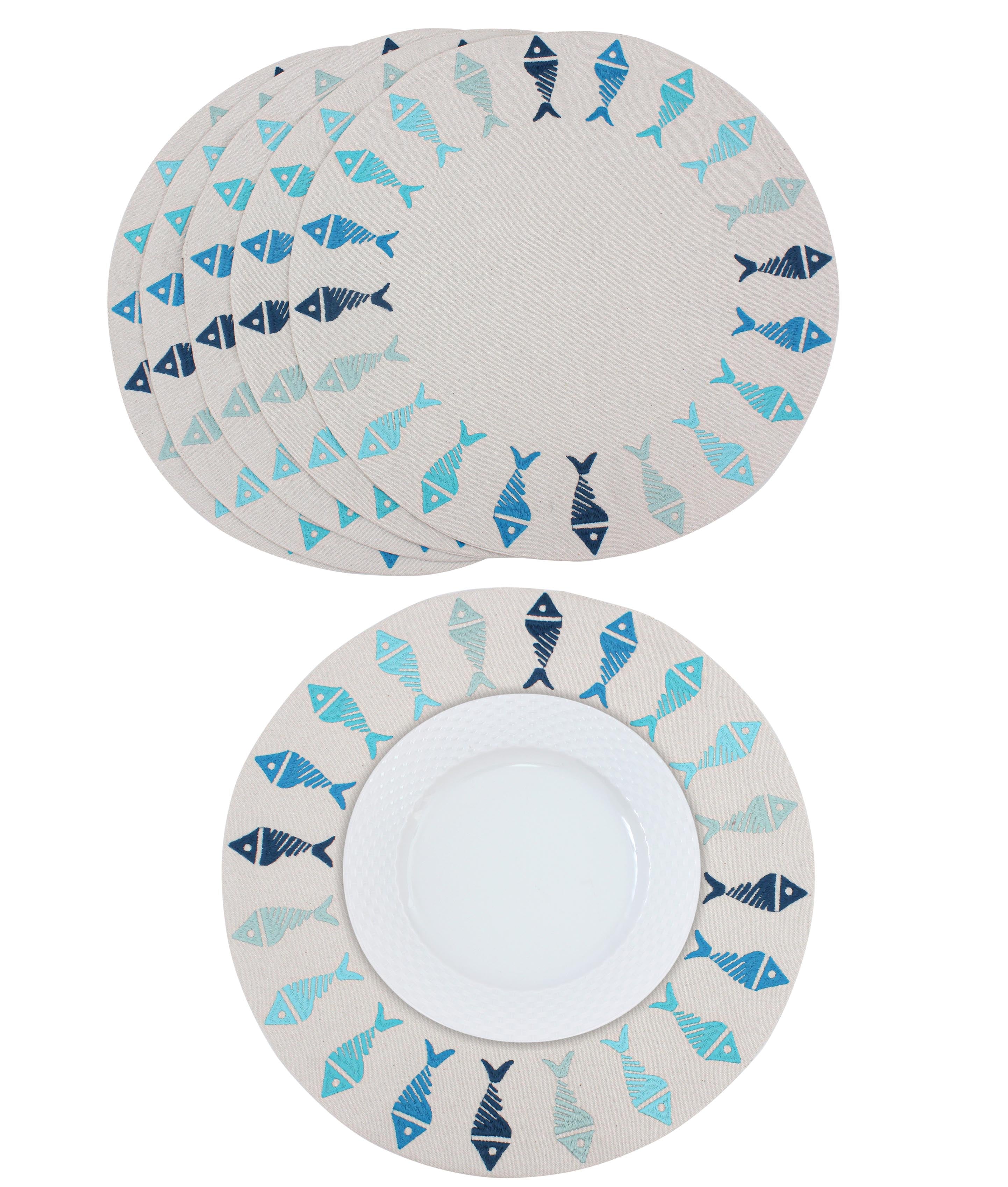Flowing Fish Placemats Set