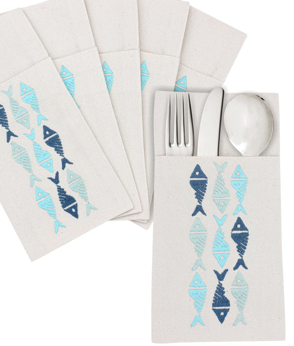 Flowing Fish Cutlery Holder Set