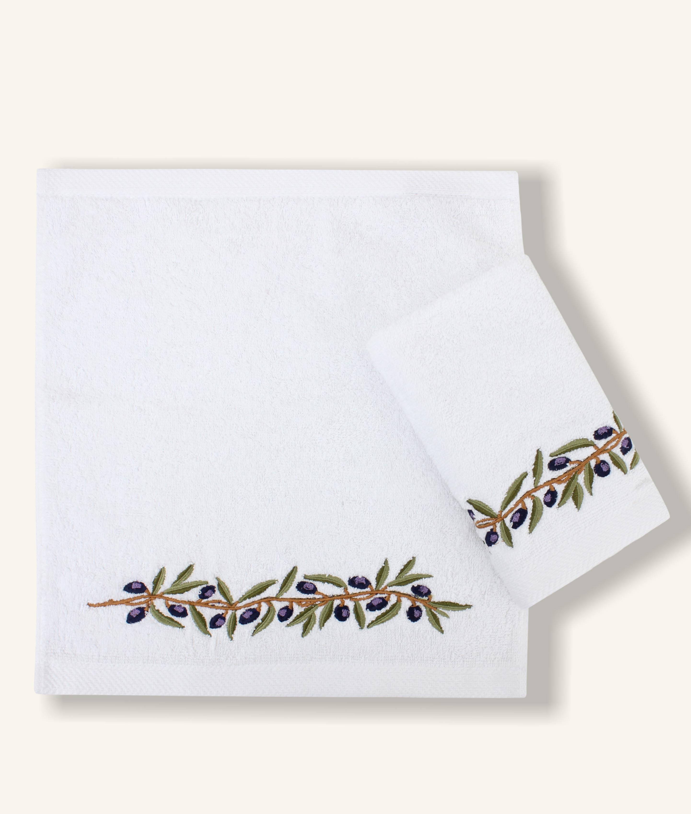 Olive Branch Guest Towels Set
