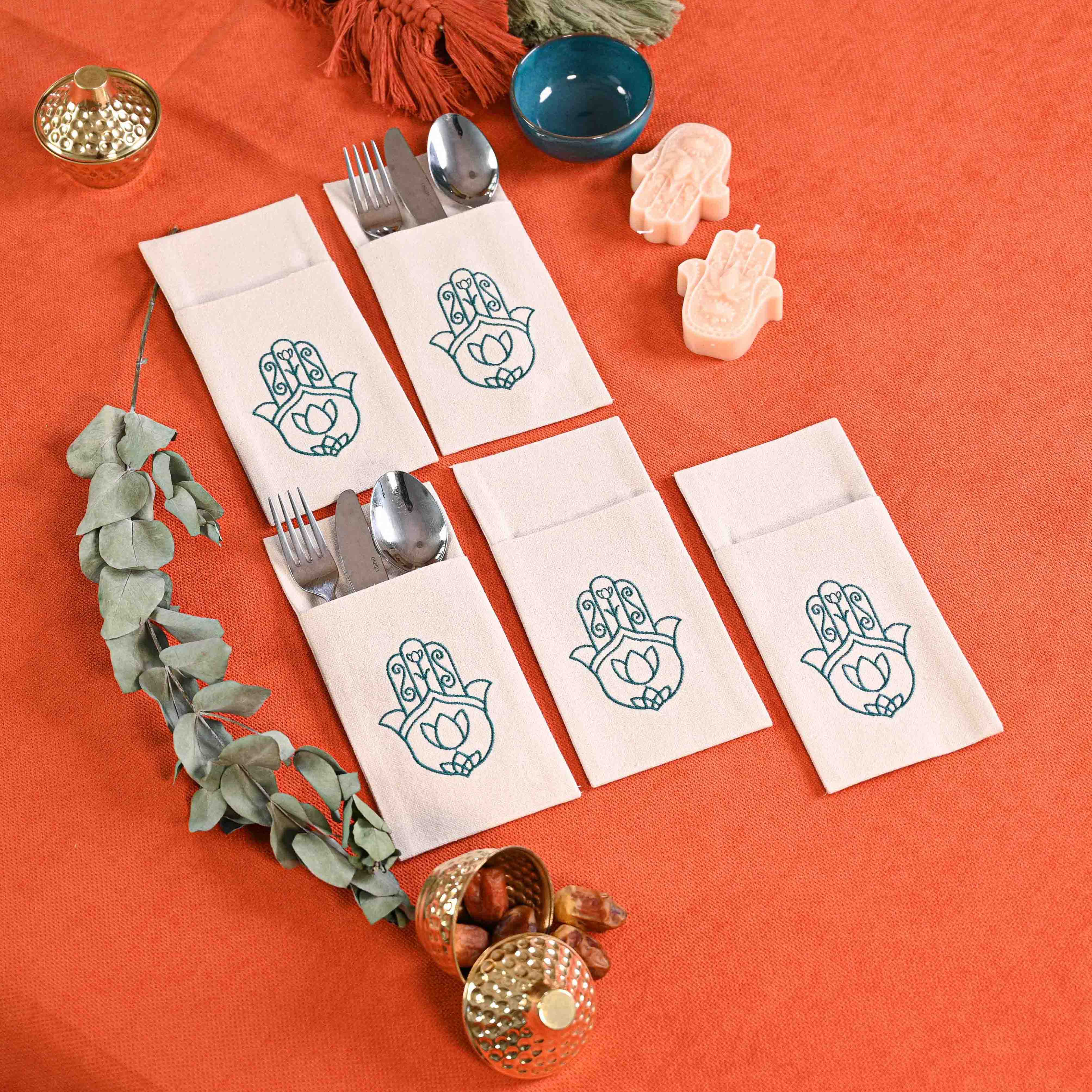 Khamsa Cutlery Holder Set
