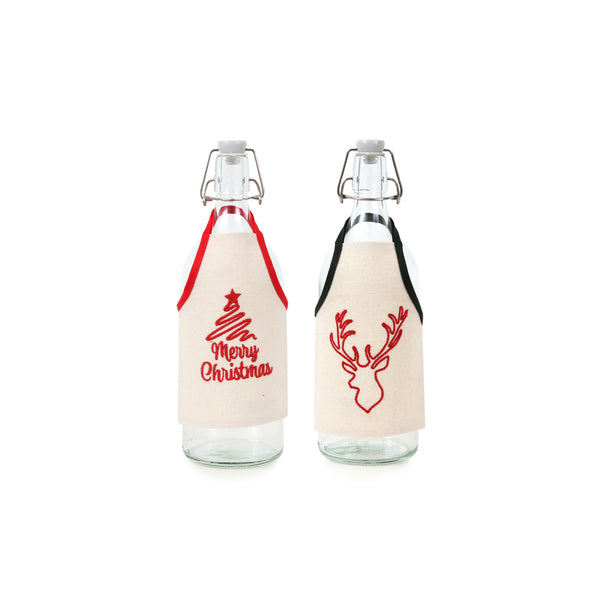 Merry Christmas Bottle Apron Set