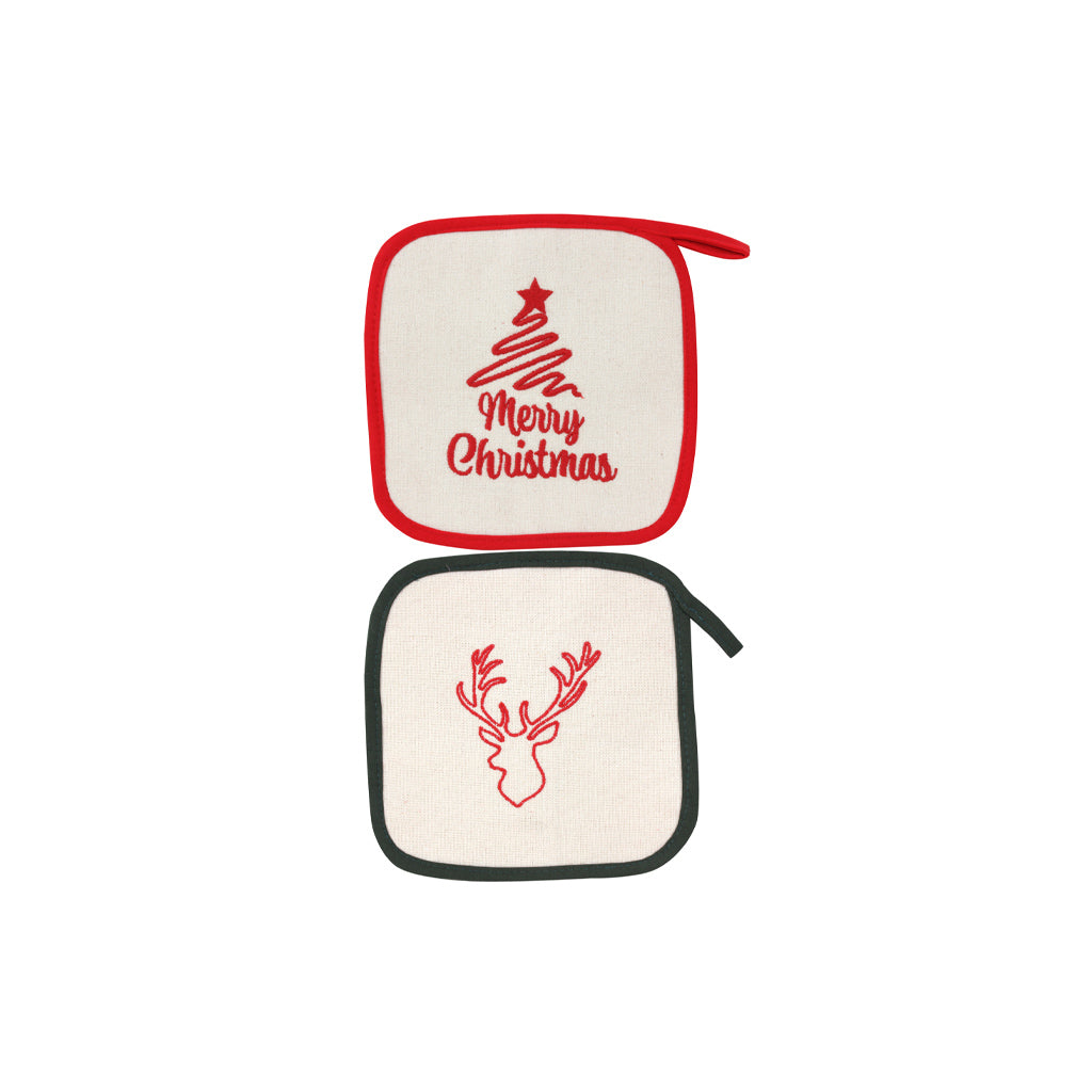 Merry Christmas Oven Mittens
