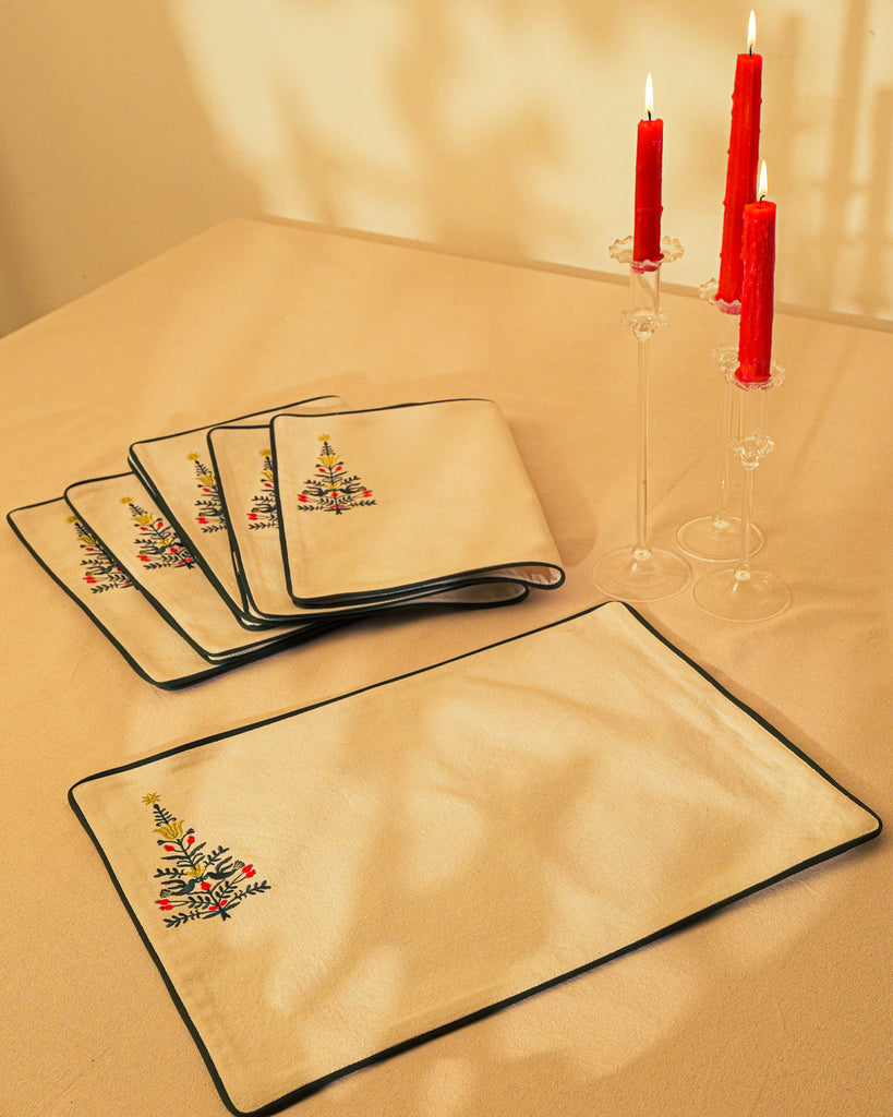 Peaceful Christmas Placemats Set
