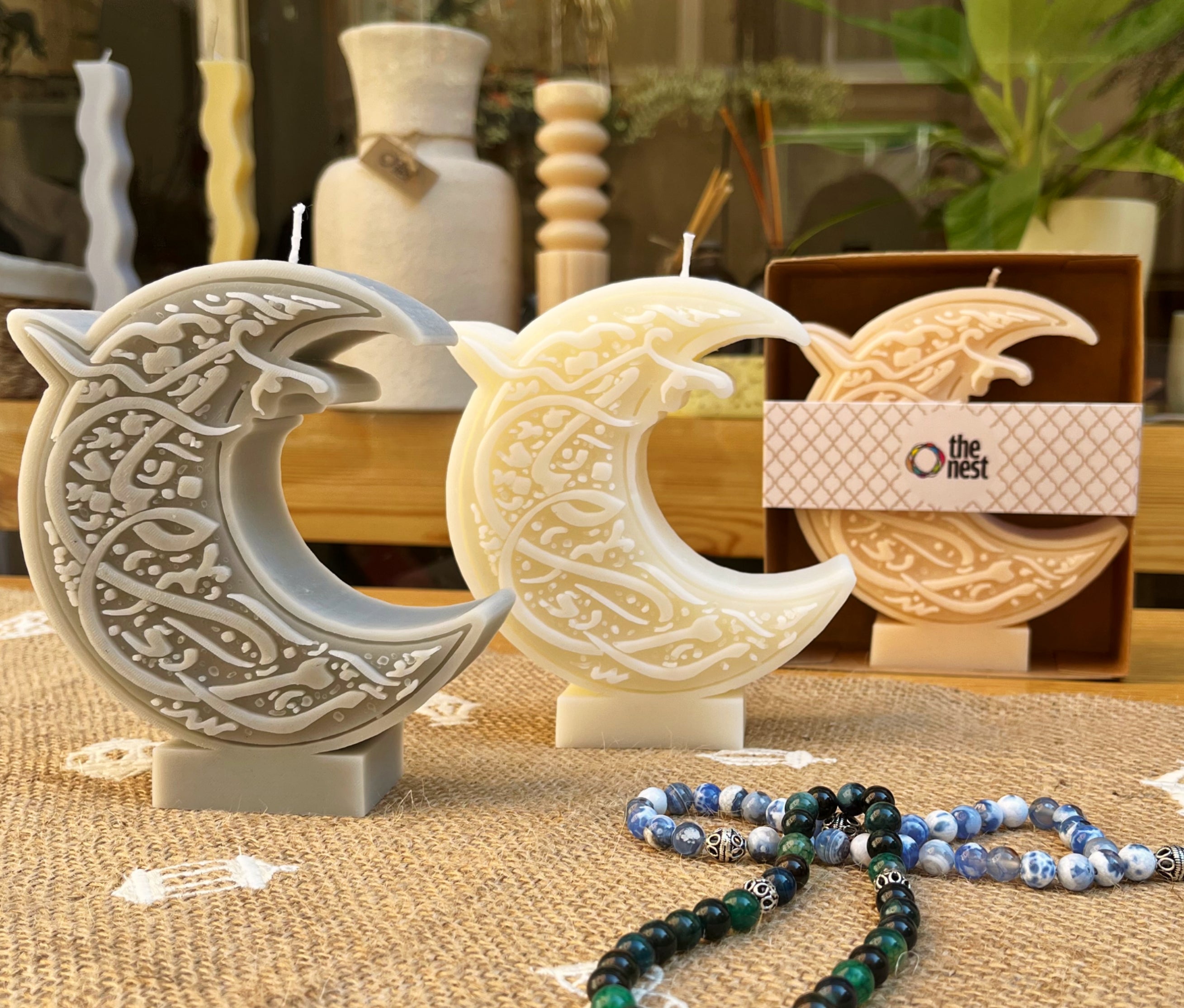 Ramadan Kareem Crescent Candle