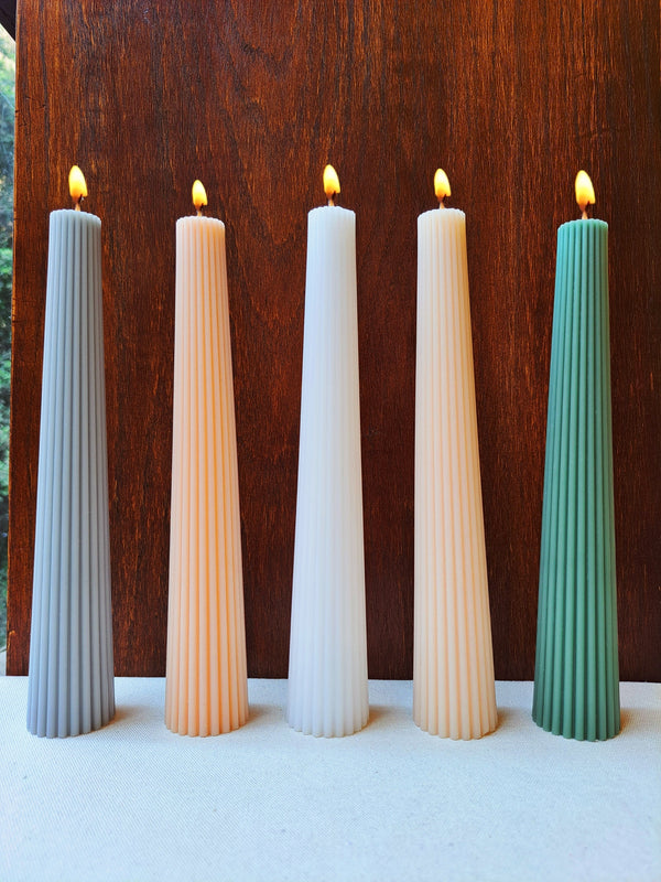 Ribbed Tower Candle