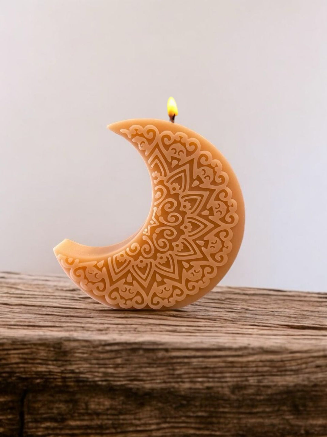Crescent Mandala Candle