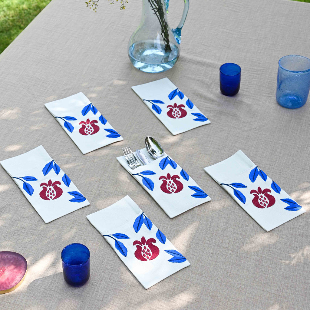 Pomegranate Field Cutlery Holder Set