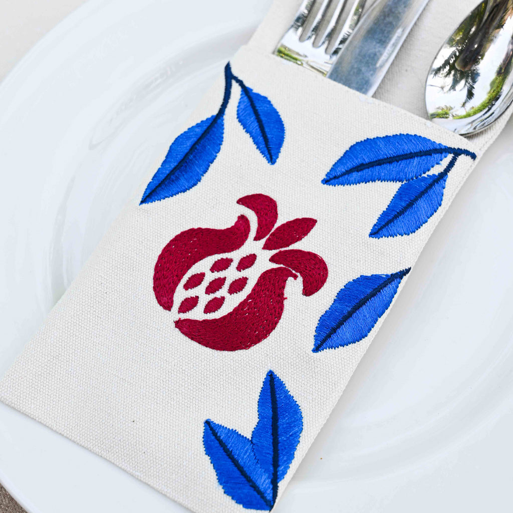 Pomegranate Field Cutlery Holder Set