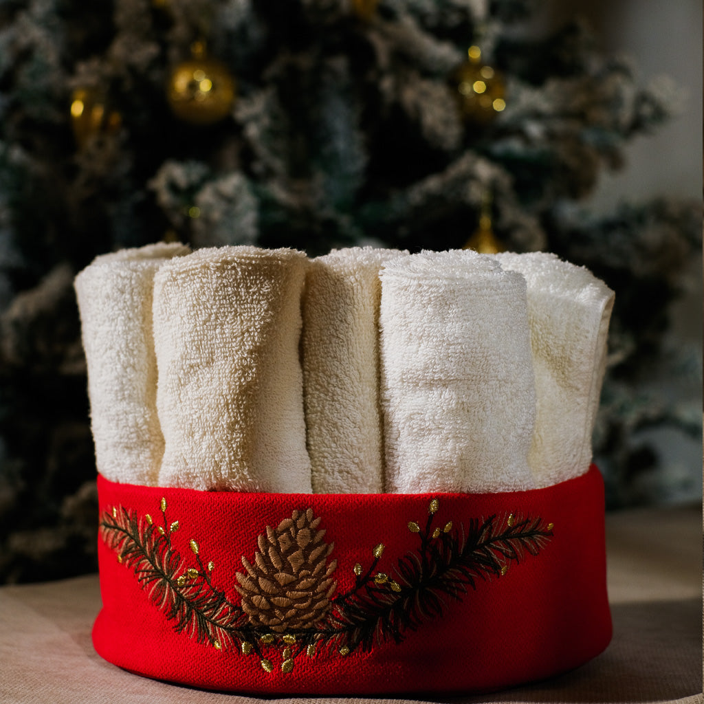 Pine Cone  Velvet Breadbasket