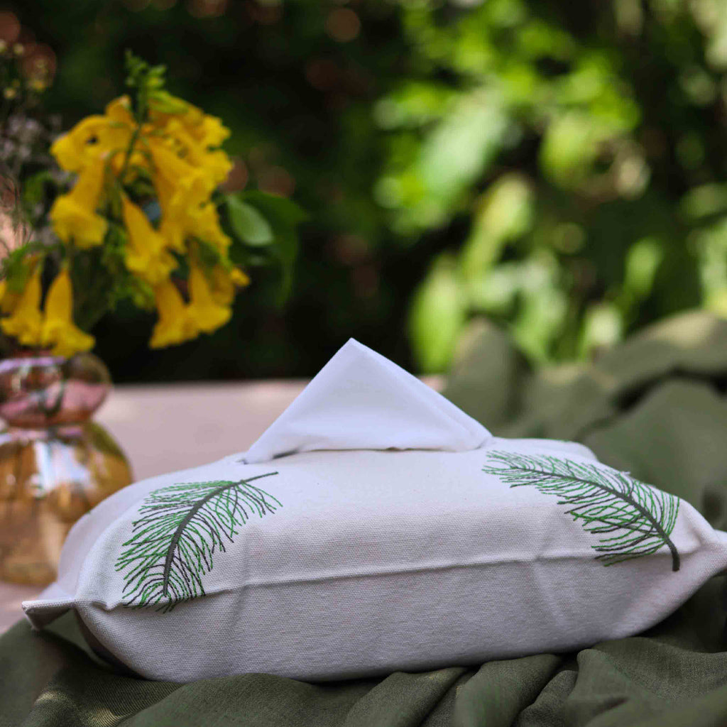 Spring Leaf Tissue Box Cover