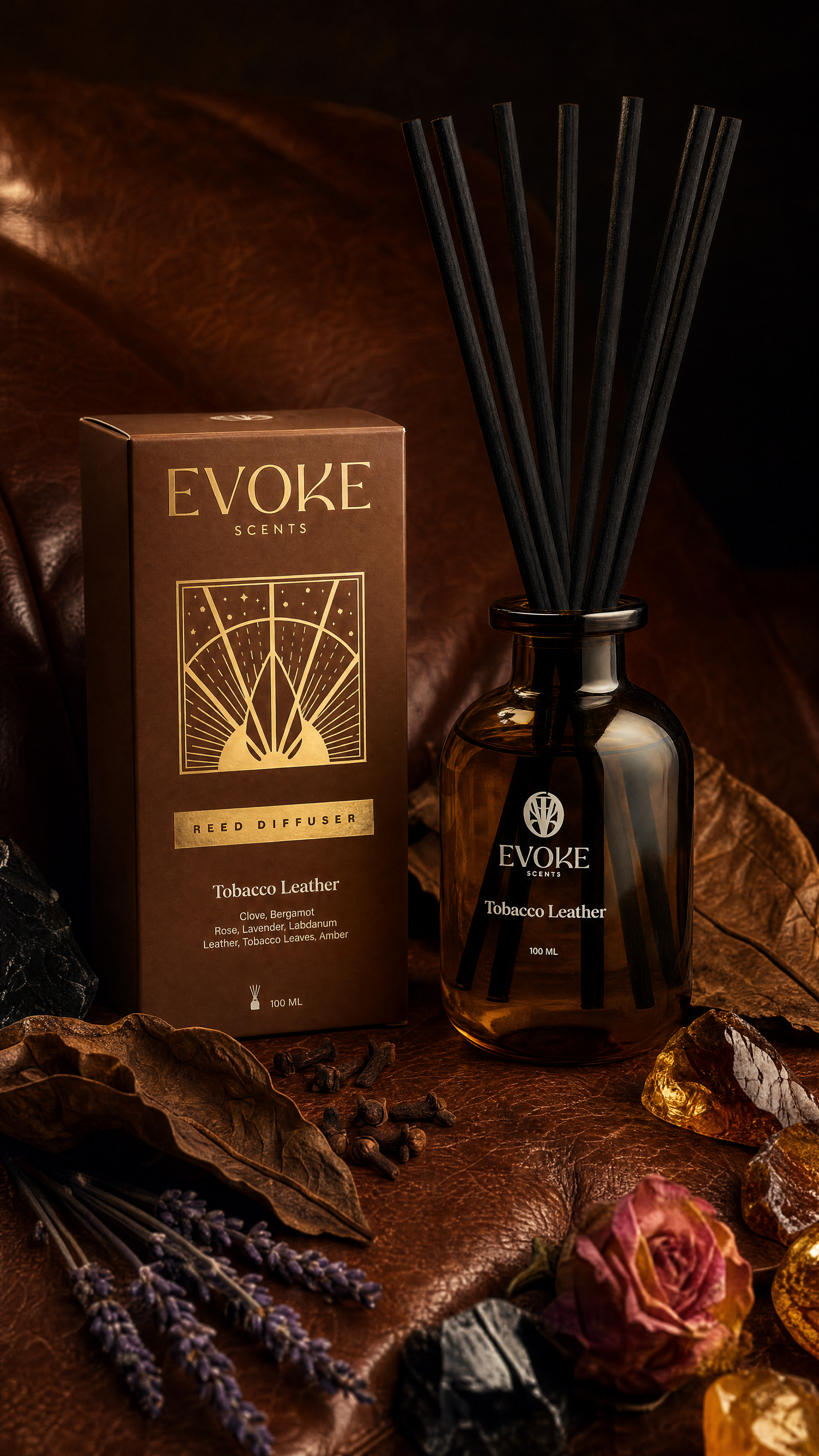 Tobacco Leather Reed Diffuser